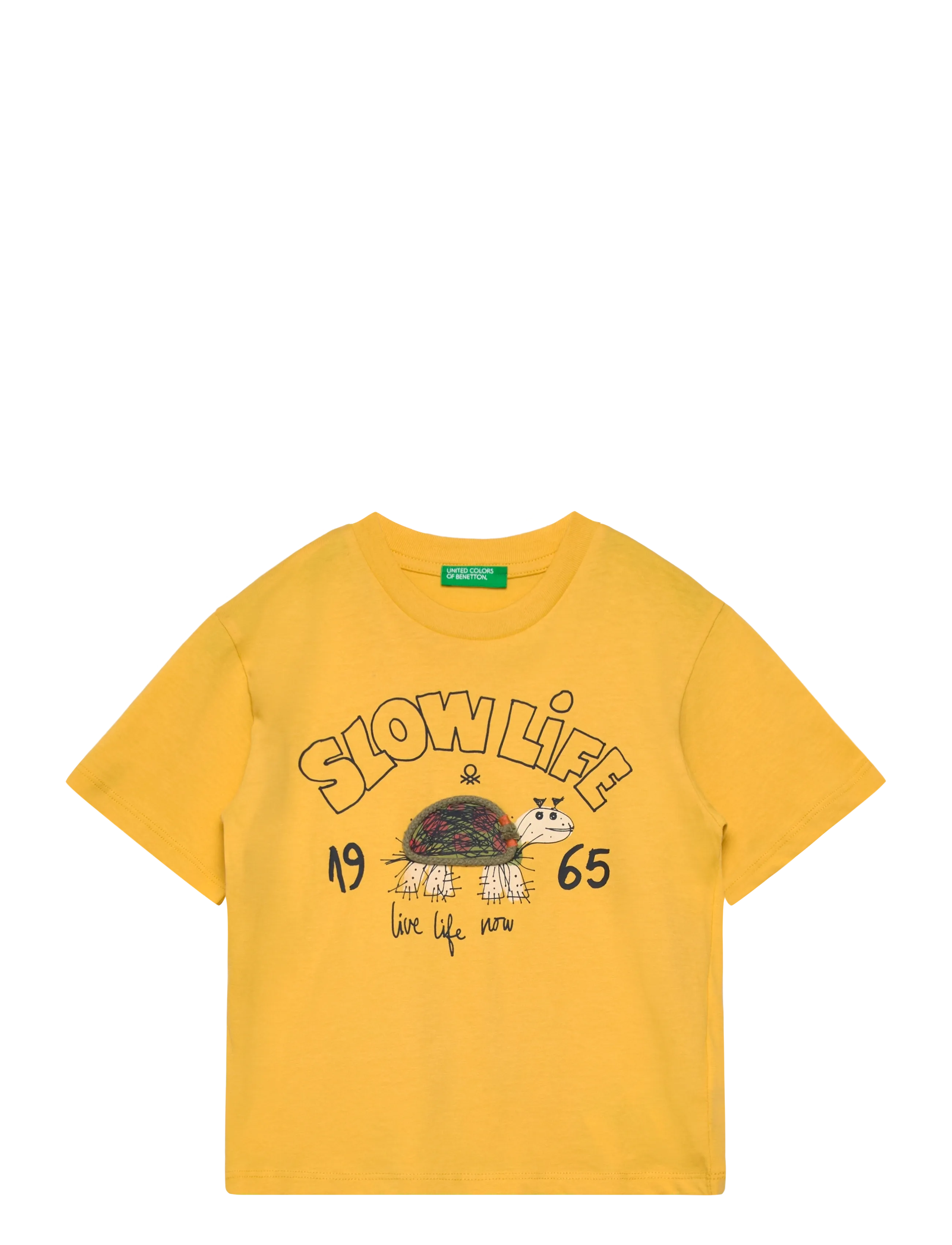 United Colors of Benetton T-Shirt, 110, T-shirts, Gelb - Short-sleeved, Kinder