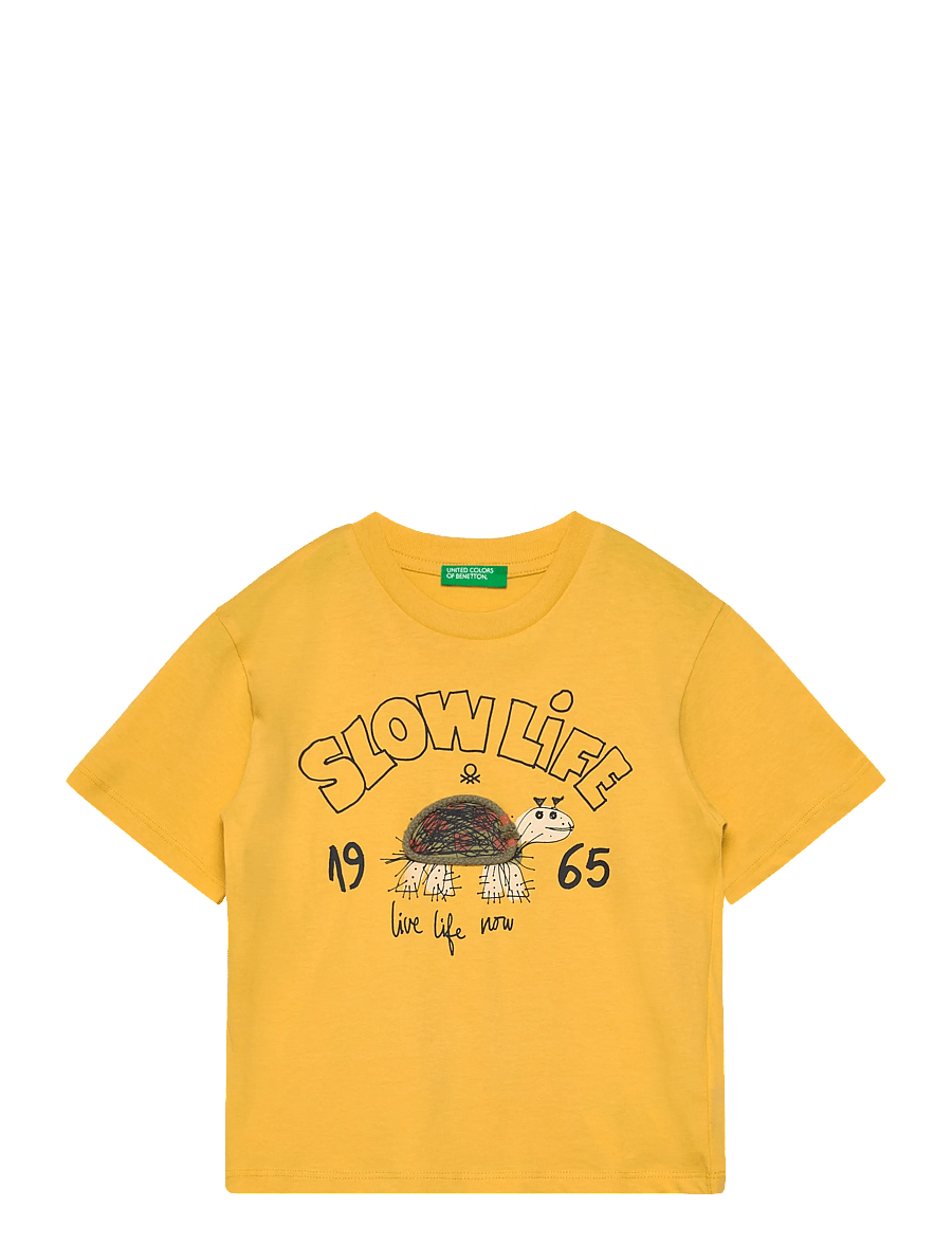 United Colors of Benetton - T-SHIRT - t-shirts à manches courtes - yellow - 0