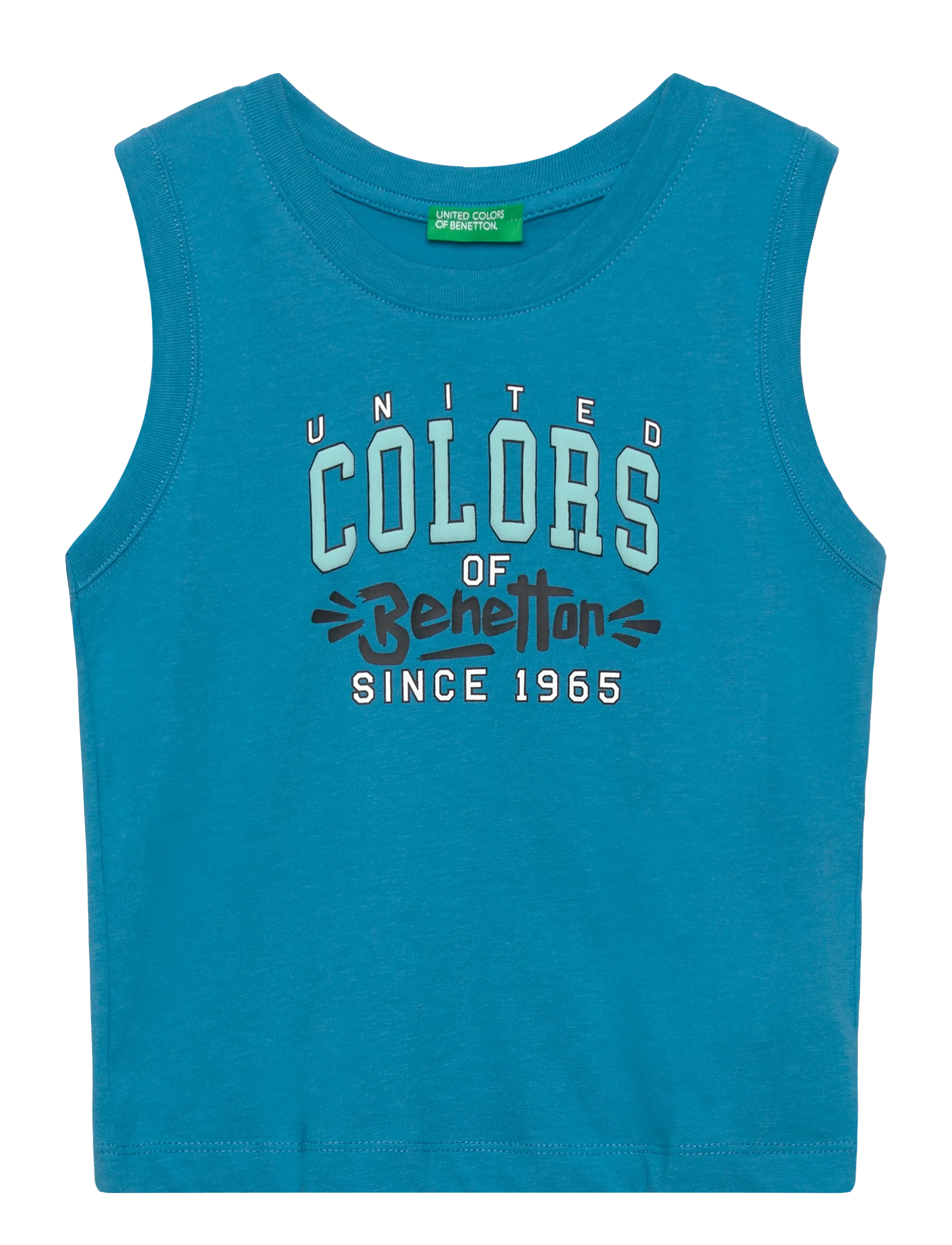 United Colors of Benetton Tank-Top, Børn, Grafisk Tanktop, Blå, Str: 82