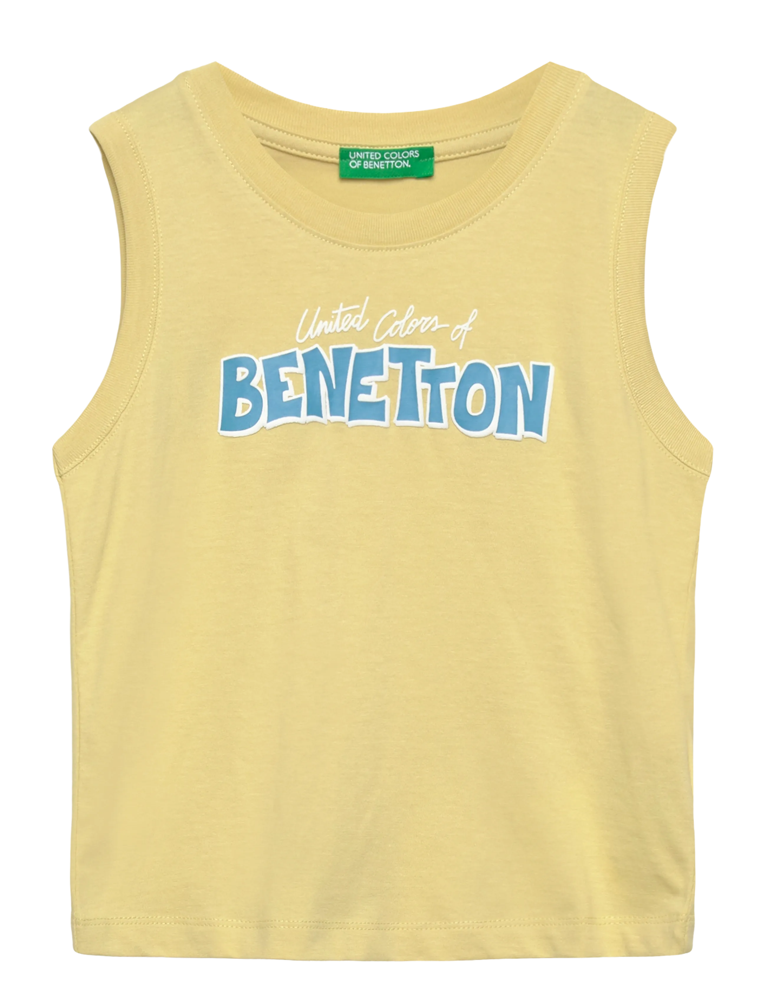 United Colors of Benetton TANK-TOP - Tøj - GREEN / yellow