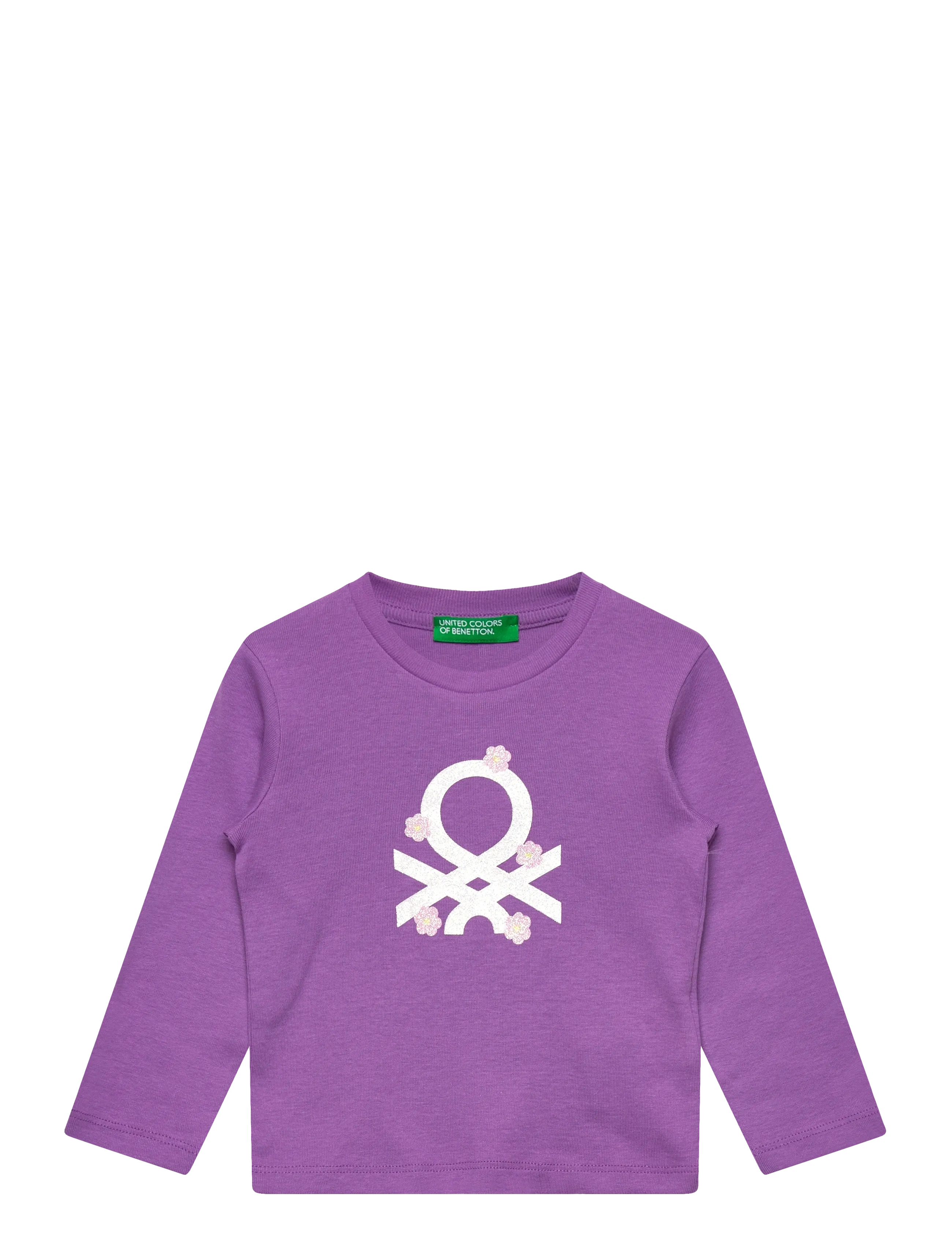 United Colors of Benetton T-Shirt L/S, 90, Purple, T-Shirts > Langærmede T-shirts, Børn