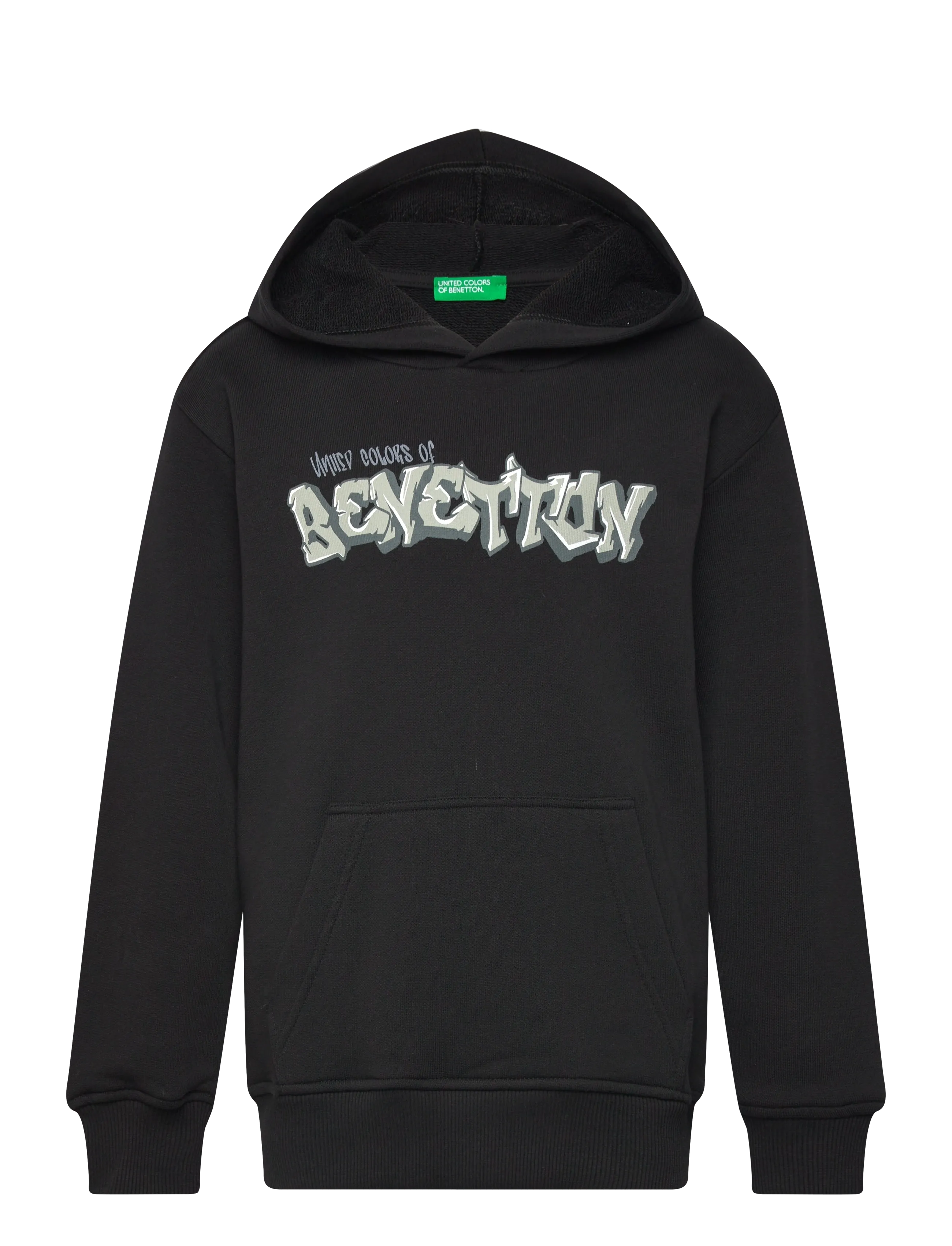 UNITED COLORS OF BENETTON Pullover W/Hood Schwarz - 160 - Kinder