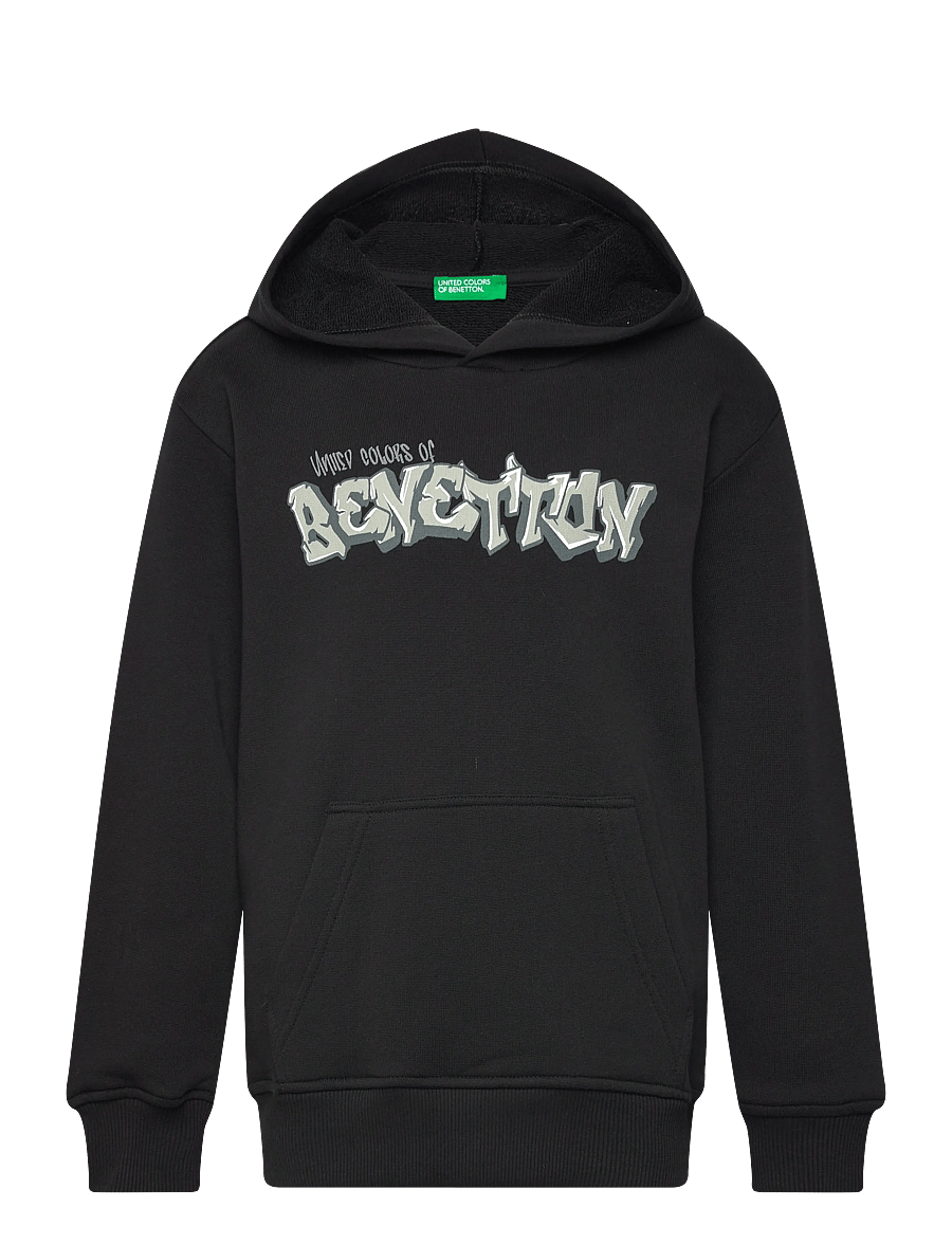 United Colors of Benetton - SWEATER W/HOOD - kapuzenpullover - black - 0