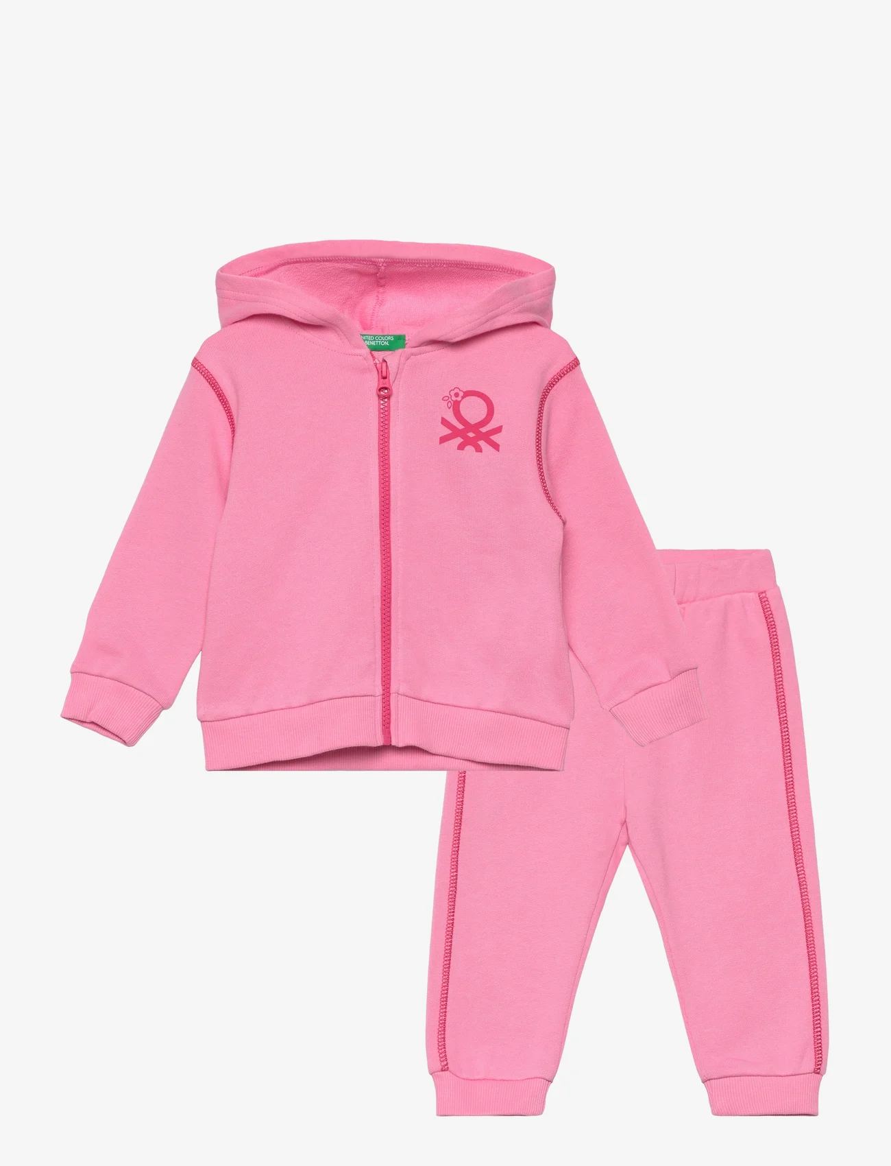 United Colors of Benetton - SET JACKET+TROUSERS - träningsoveraller - pink - 0