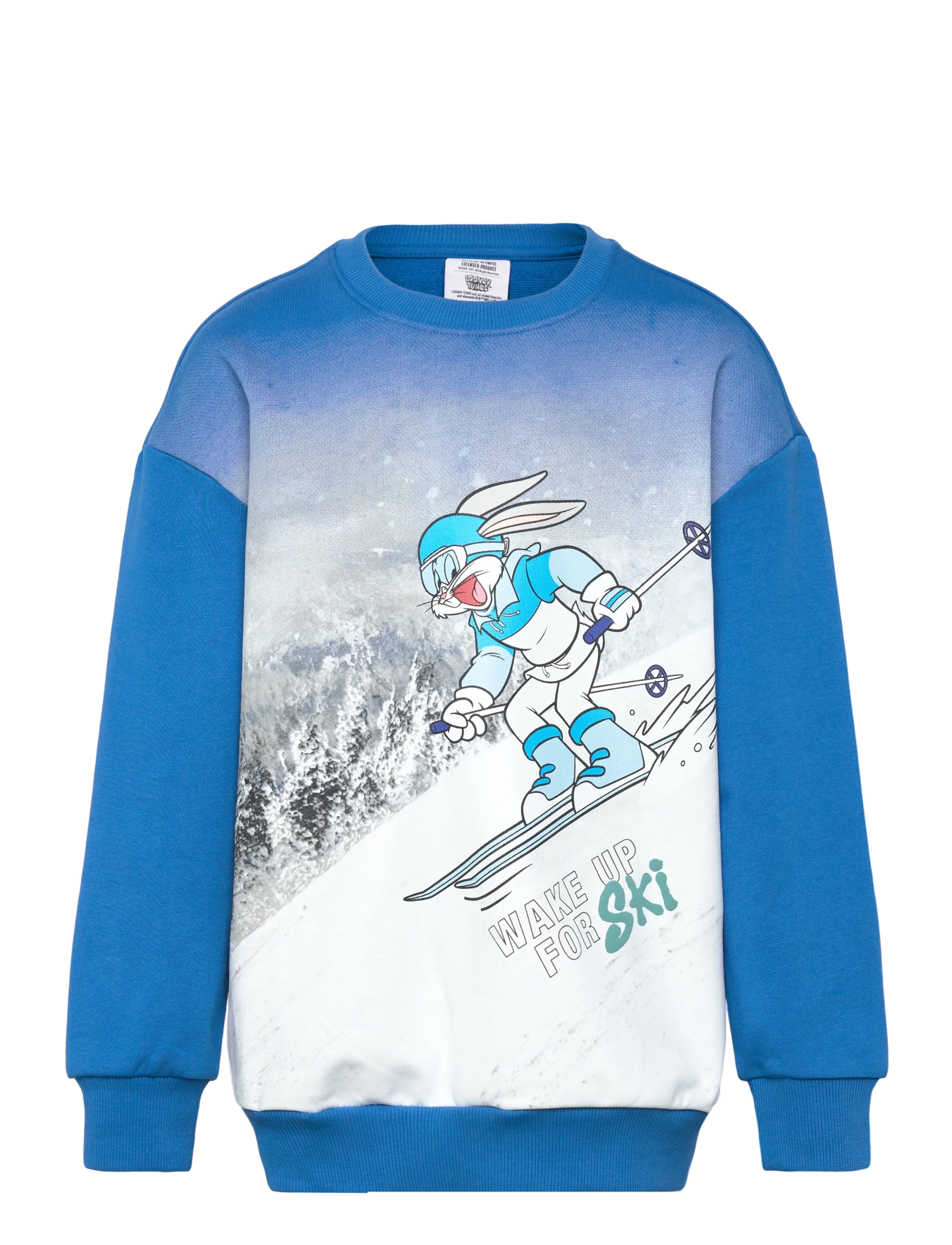 United Colors of Benetton Sweater L/S, Børn, Grafisk Sweatshirt, Blå, Str: 160