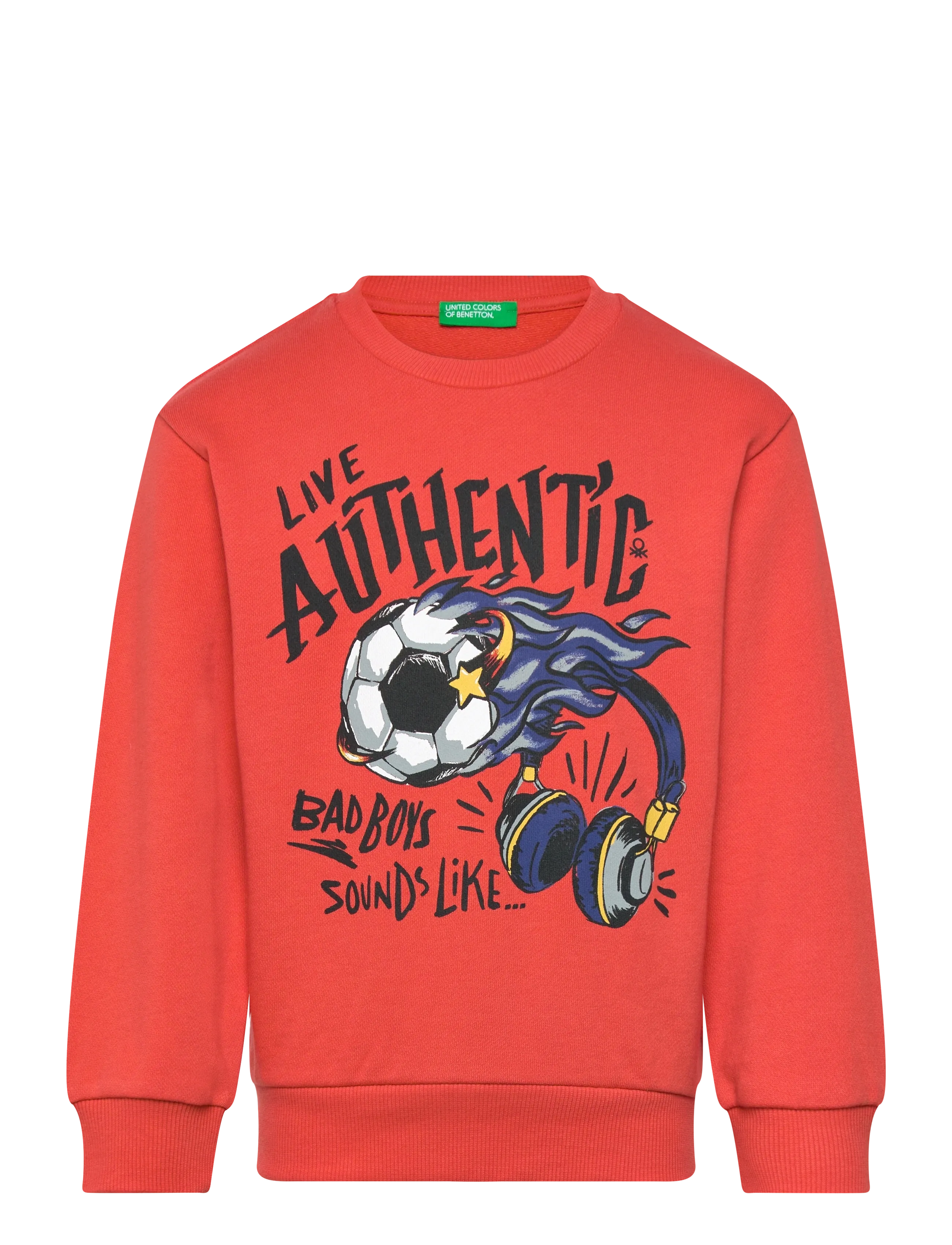 United Colors of Benetton Sweater L/S, 110, Sweatshirts & Hoodies, Rot - Sweatshirts, Kinder