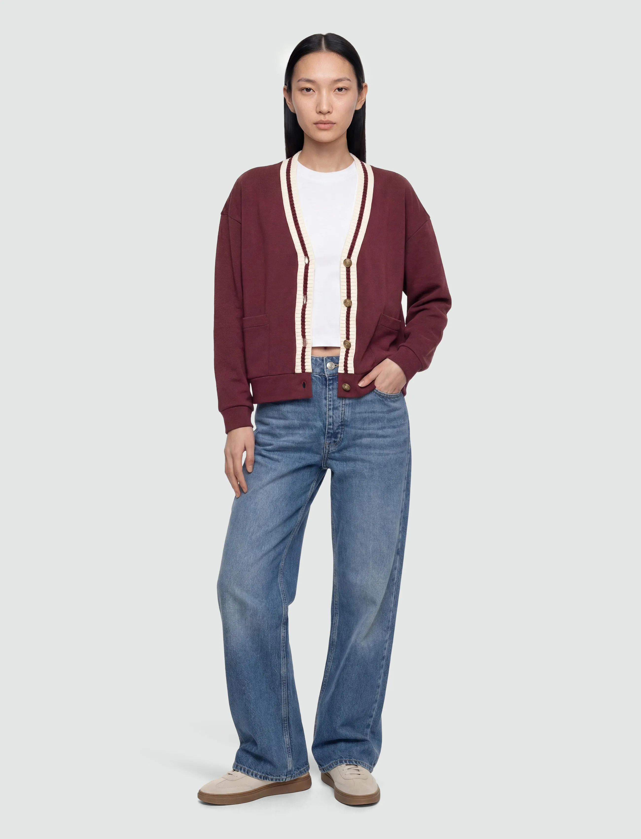 United Colors of Benetton L/S Cardigan, M, Brown, Strik > Cardigans, Dame