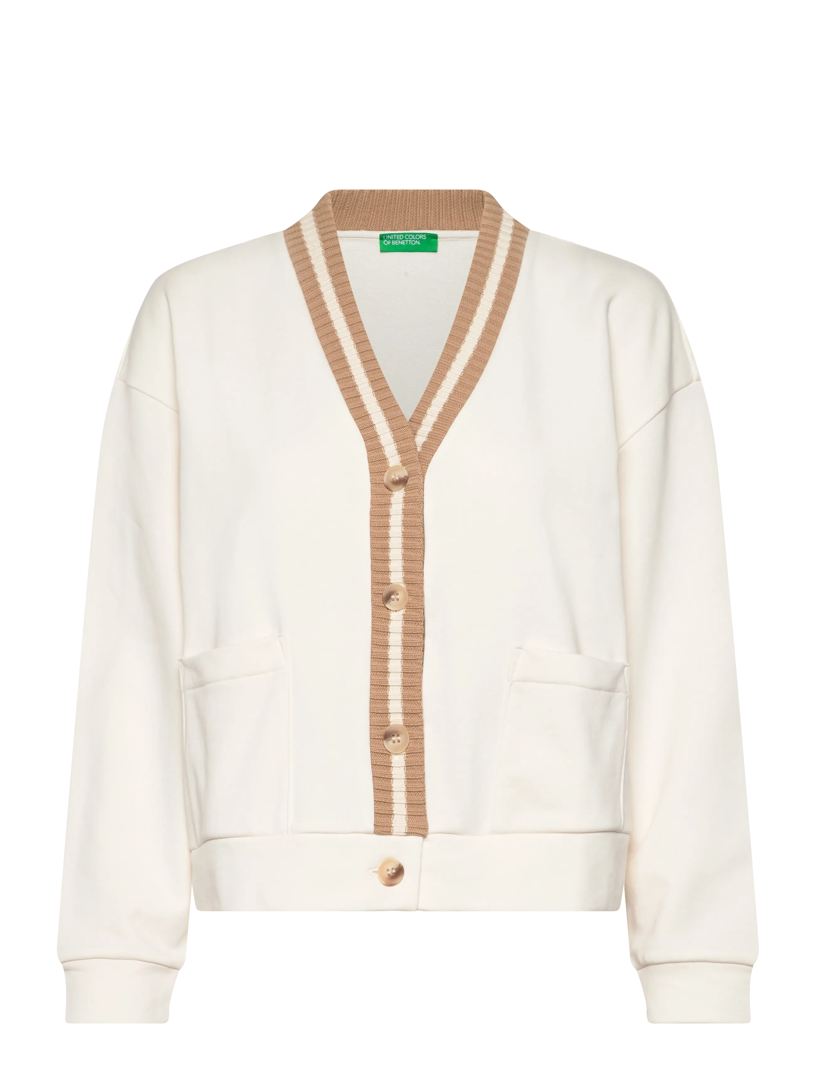 United Colors of Benetton L/S CARDIGAN - Cardigans - WHITE / white