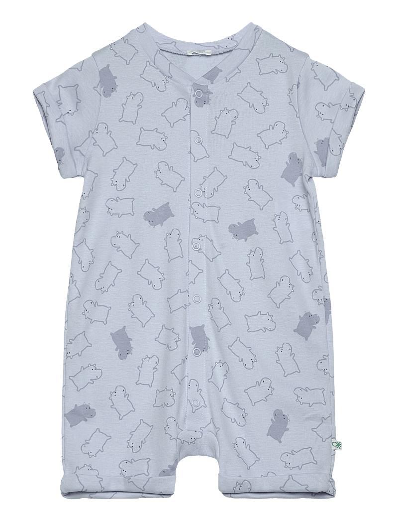 United Colors of Benetton - OVERALL - kortärmade bodysuits - blue - 0