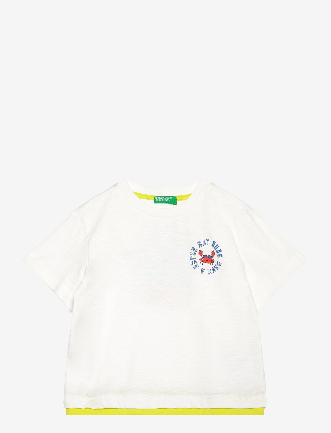 United Colors of Benetton - T-SHIRT - kortärmade t-shirts - white - 0