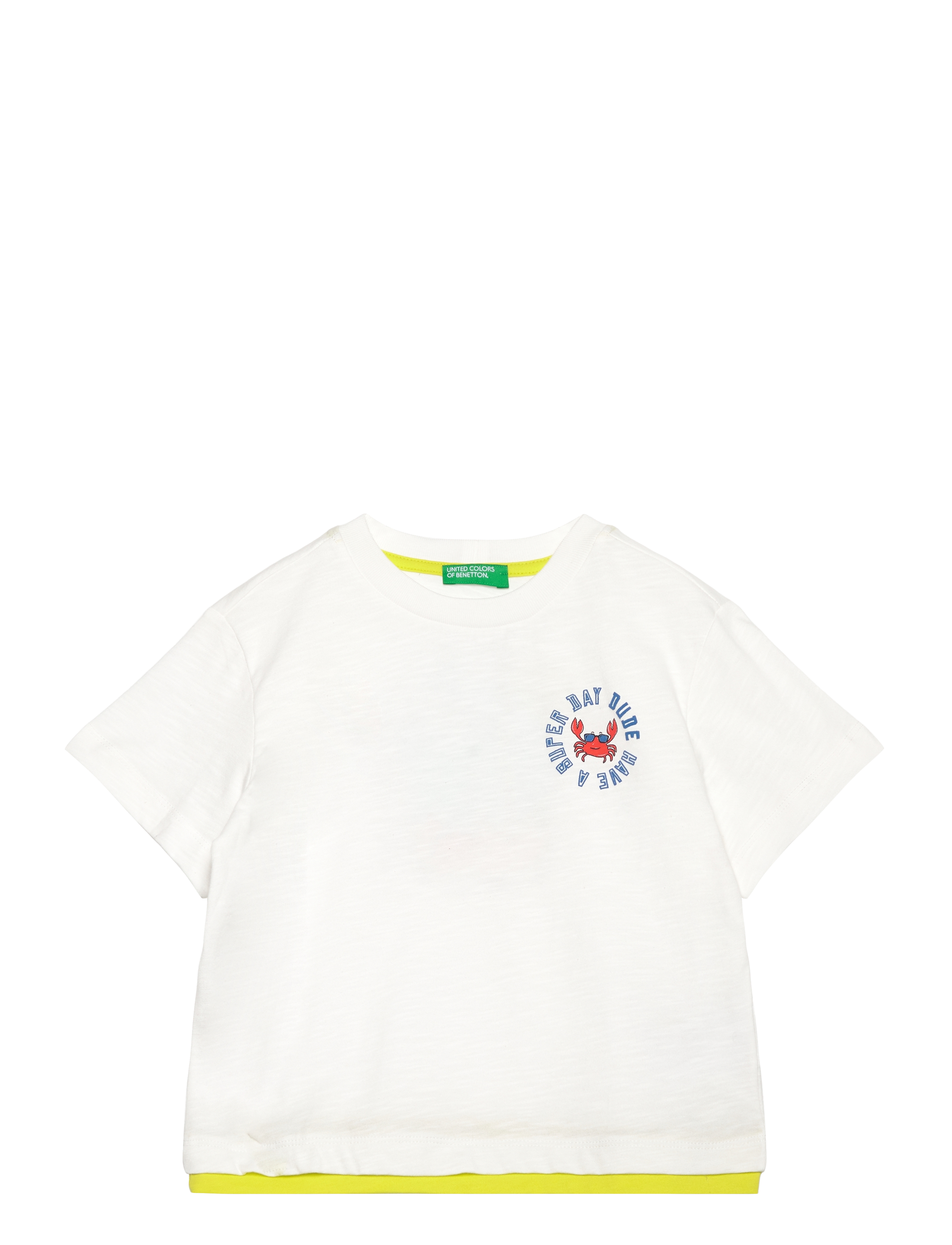 United Colors of Benetton T-SHIRT - Kortærmede T-shirts - WHITE / white