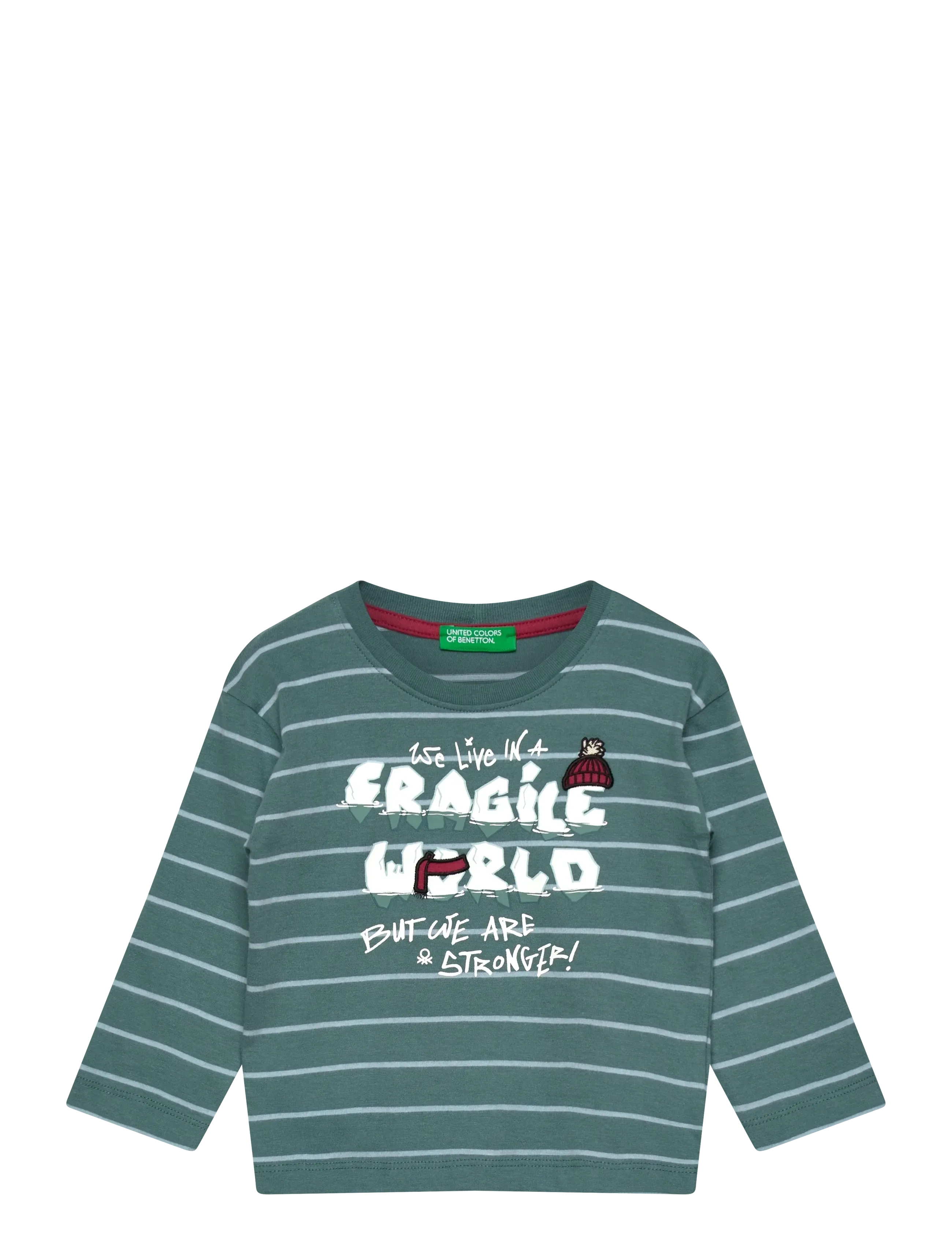 United Colors of Benetton T-Shirt L/S, 90, Green, T-Shirts > Langærmede T-shirts, Børn
