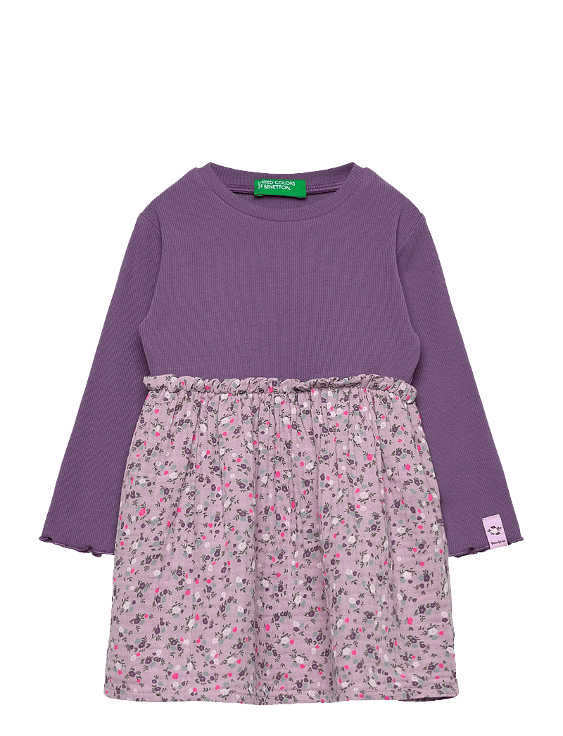 United Colors of Benetton - DRESS - langärmelige freizeitkleider - multicolor - 0