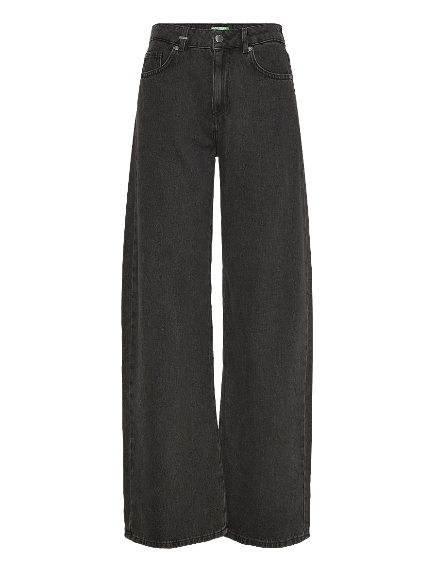 United Colors of Benetton - TROUSERS - hosen mit weitem bein - black - 0