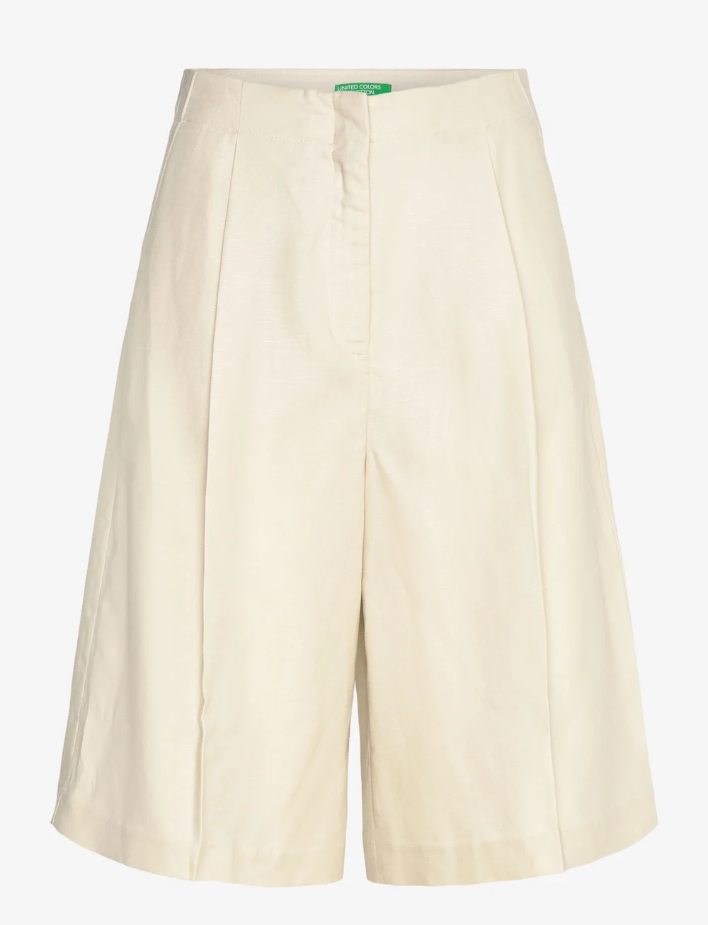 United Colors of Benetton - BERMUDA - leinen-shorts - beige - 0