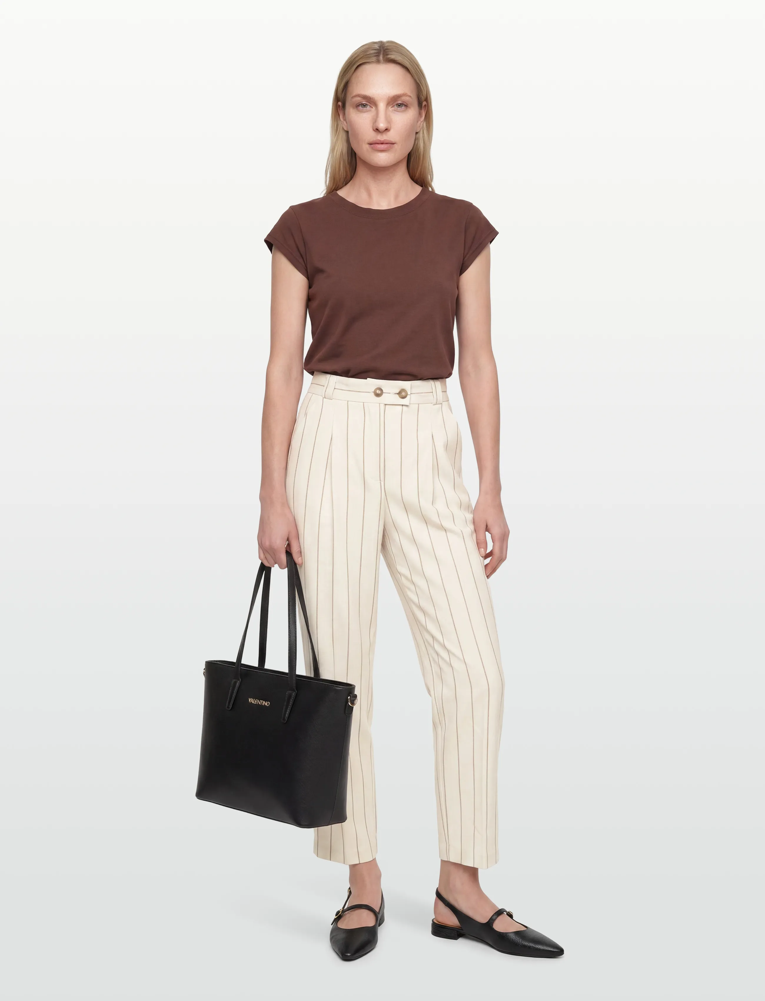 United Colors of Benetton Trousers, 46, Cream, Bukser > Brede Ben, Dame