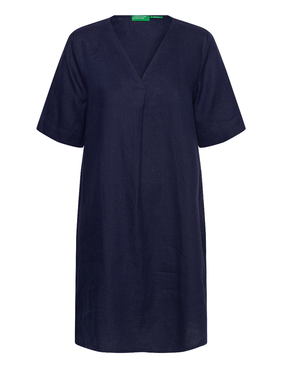 United Colors of Benetton - DRESS - t-shirt dresses - blue - 0