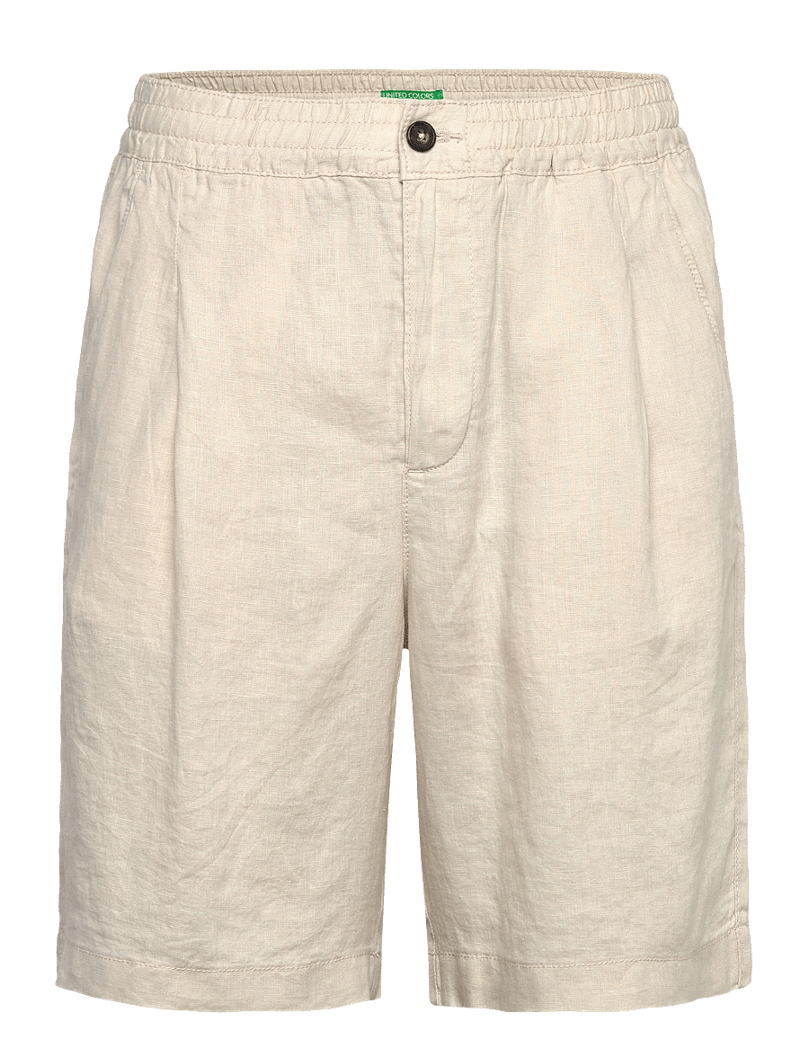 United Colors of Benetton - BERMUDA - hørshorts - beige - 0