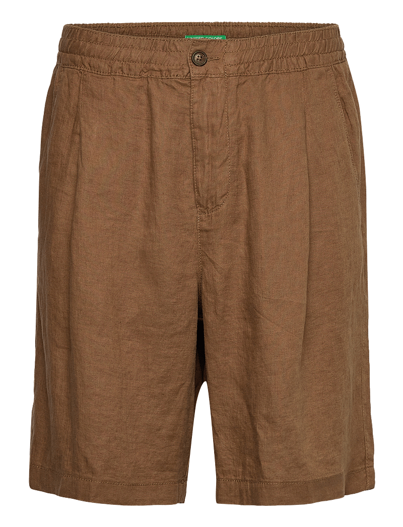 United Colors of Benetton - BERMUDA - linneshorts - brown - 0