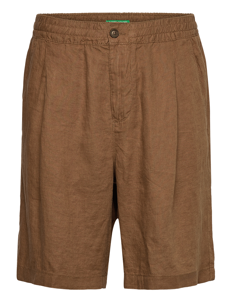 United Colors of Benetton - BERMUDA - hørshorts - brown - 0