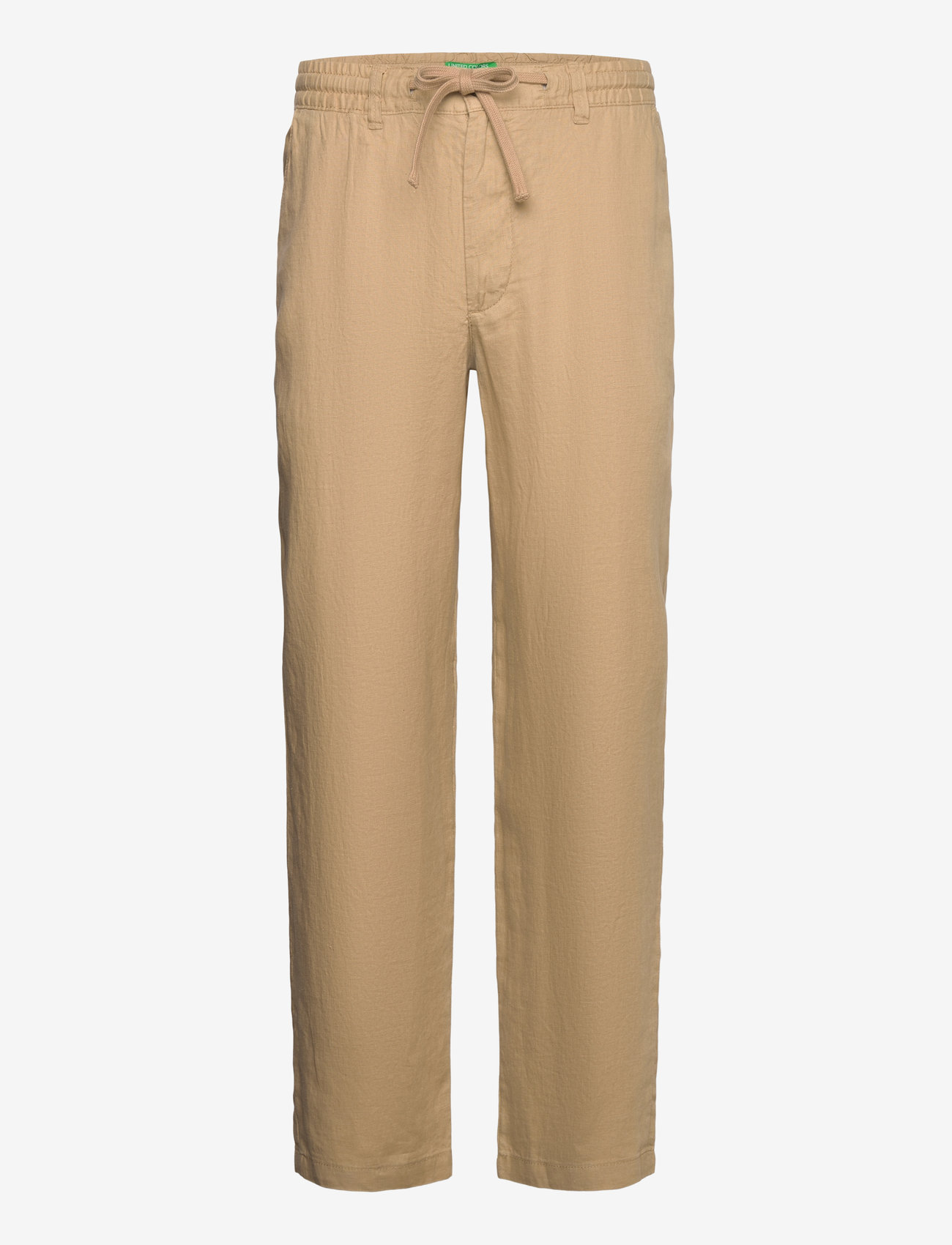 United Colors of Benetton - TROUSERS - leinenhosen - beige - 0