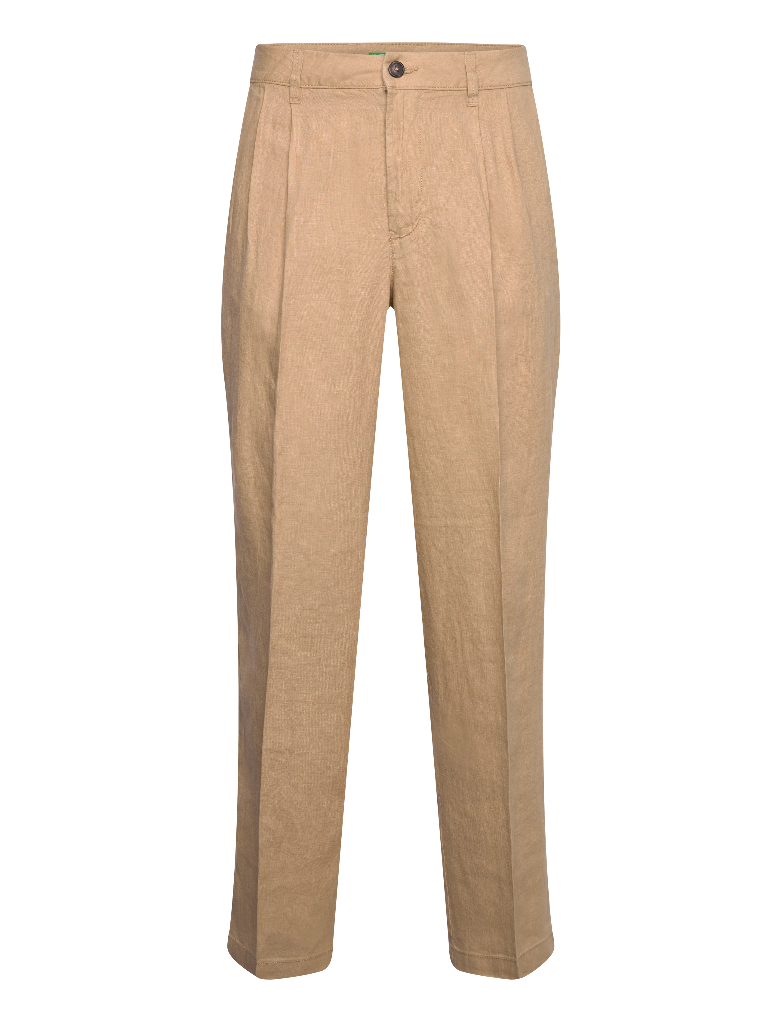 United Colors of Benetton Trousers, 46, Beige - Linen Männerswear
