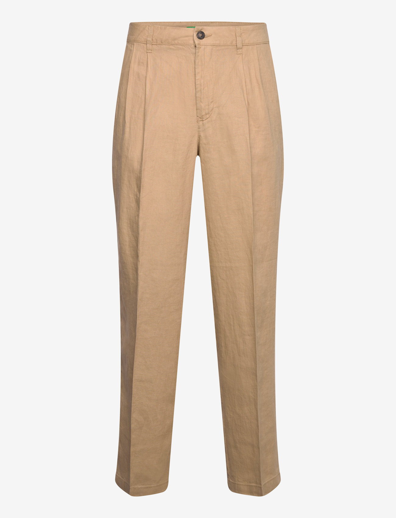 United Colors of Benetton - TROUSERS - leinenhosen - beige - 0