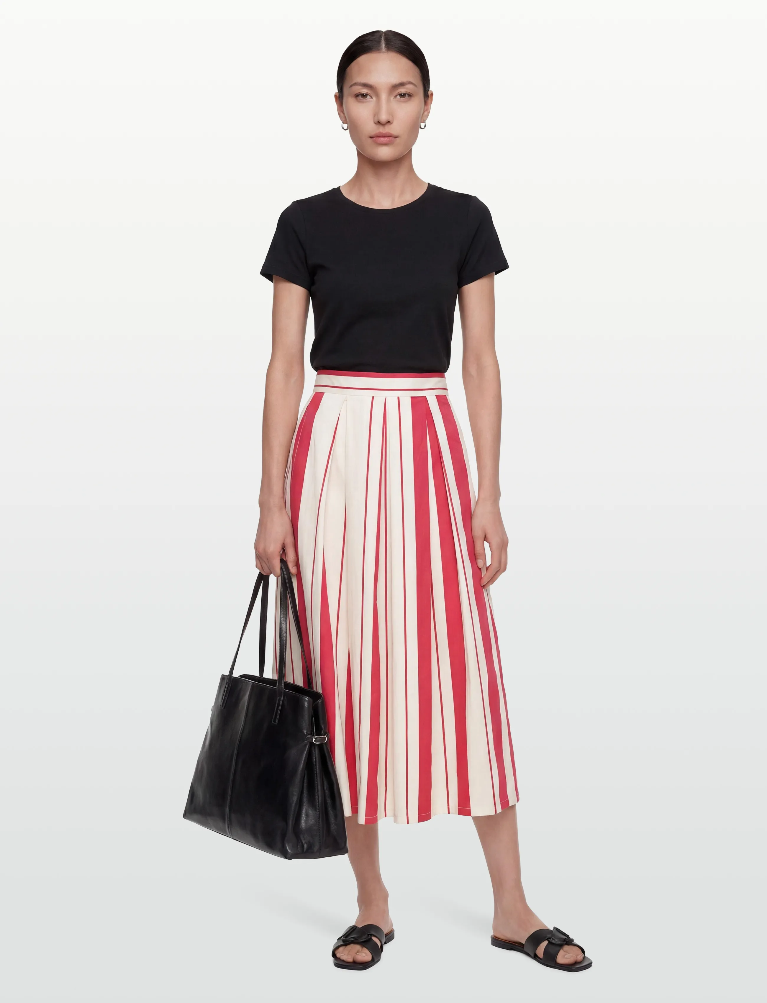 United Colors of Benetton SKIRT - Midi skirts - MULTICOLOR / red