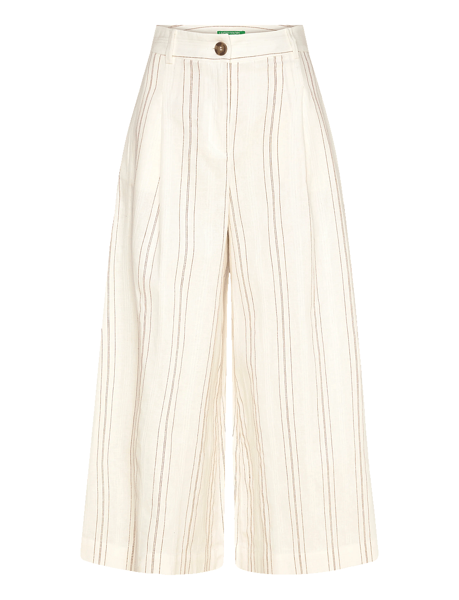 United Colors of Benetton - TROUSERS - culottes - cream - 0