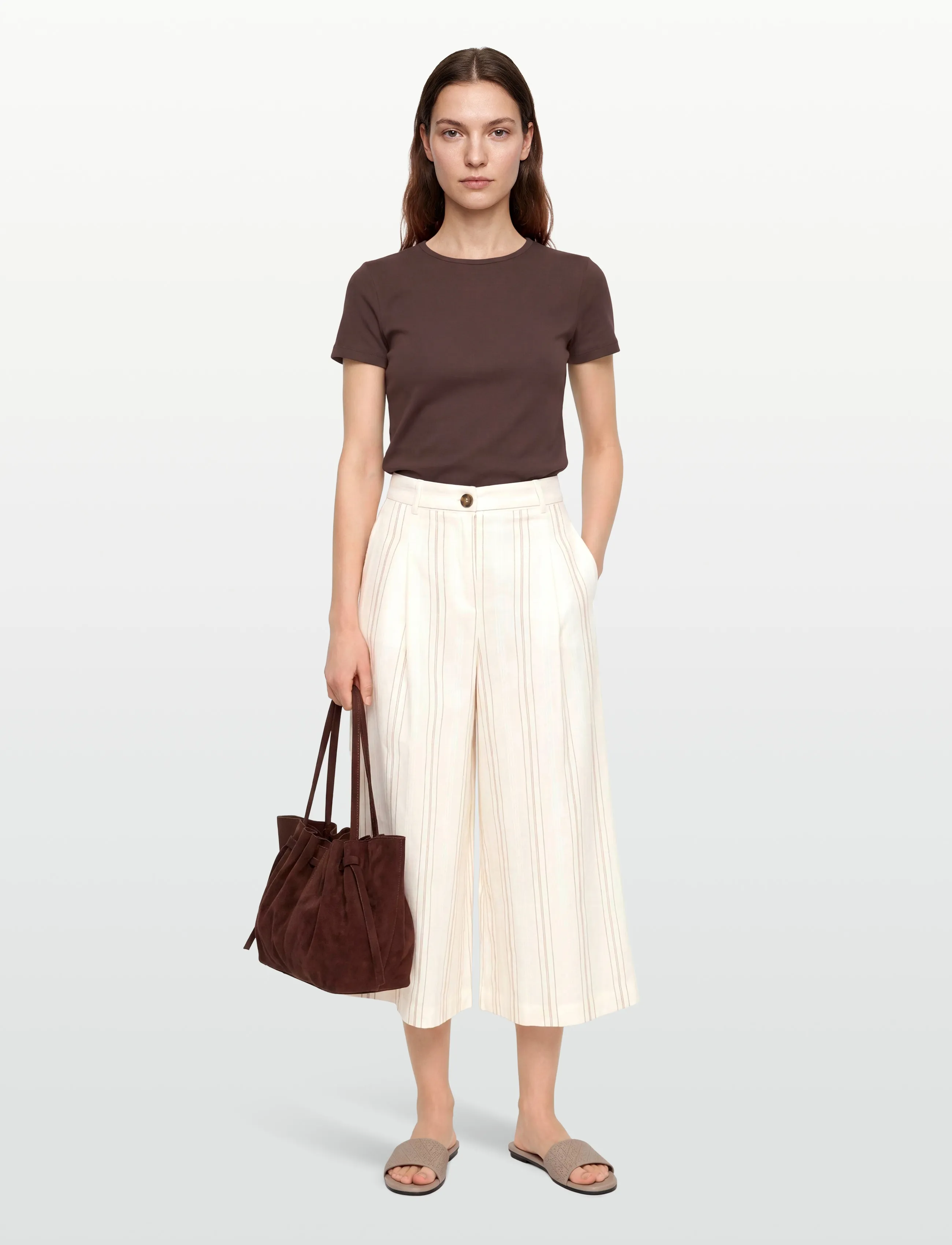 United Colors of Benetton Trousers, 38, Cream, Bukser > Culottes, Dame