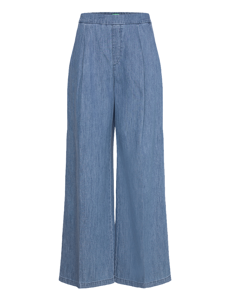 United Colors of Benetton - TROUSERS - hosen mit weitem bein - blue - 0