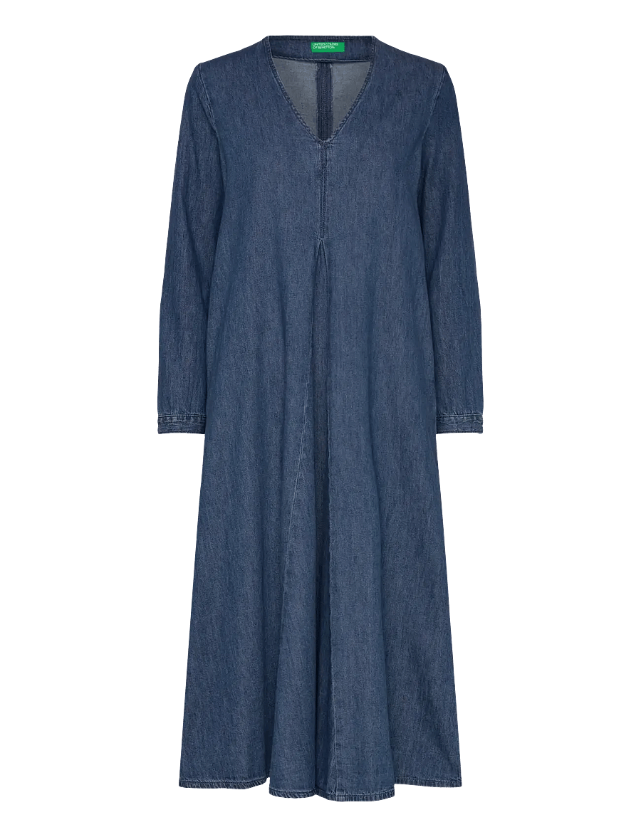 United Colors of Benetton - DRESS - jeansklänningar - blue - 0