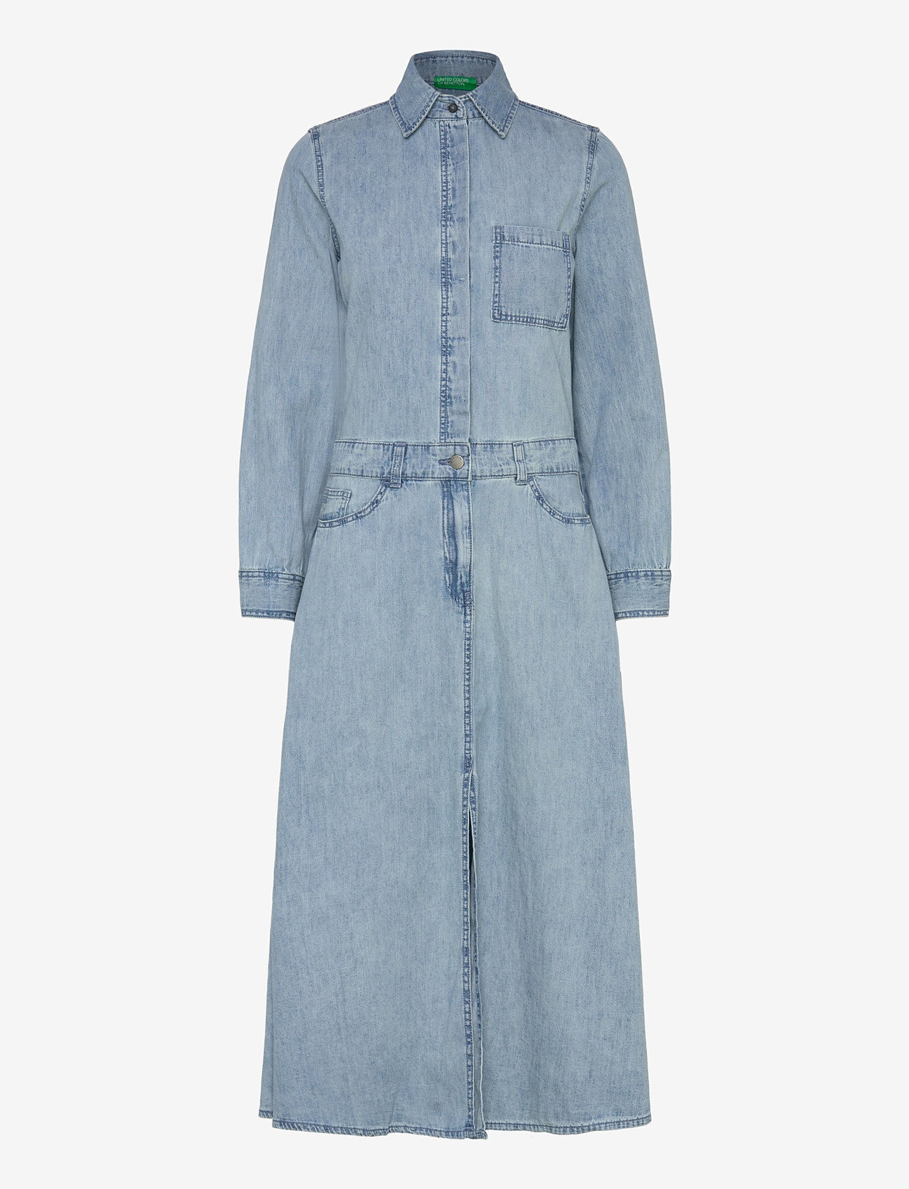 United Colors of Benetton - DRESS - jeanskleider - blue - 0