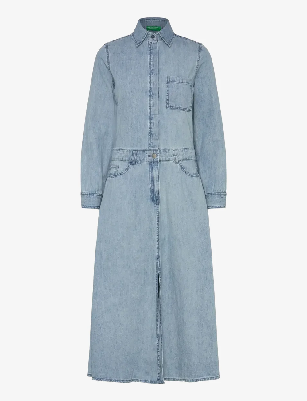 United Colors of Benetton - DRESS - jeansklänningar - blue - 0