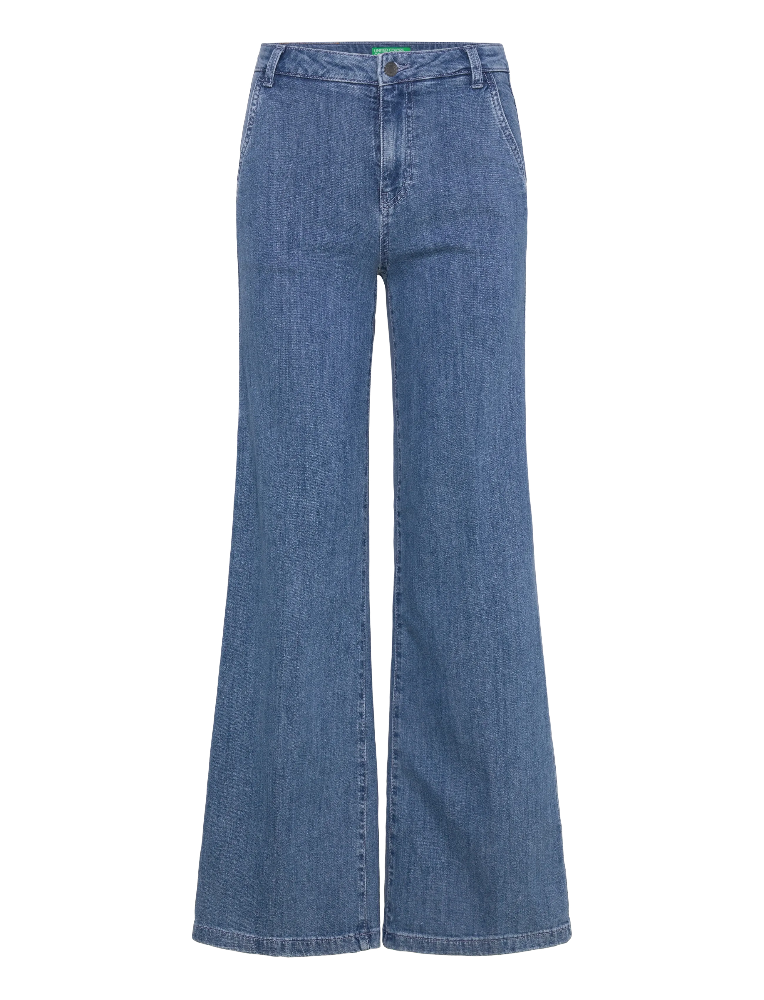 United Colors of Benetton Trousers, 42, Blue, Jeans > Flares, Dame