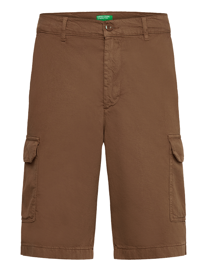 United Colors of Benetton - BERMUDA - linen shorts - brown - 0