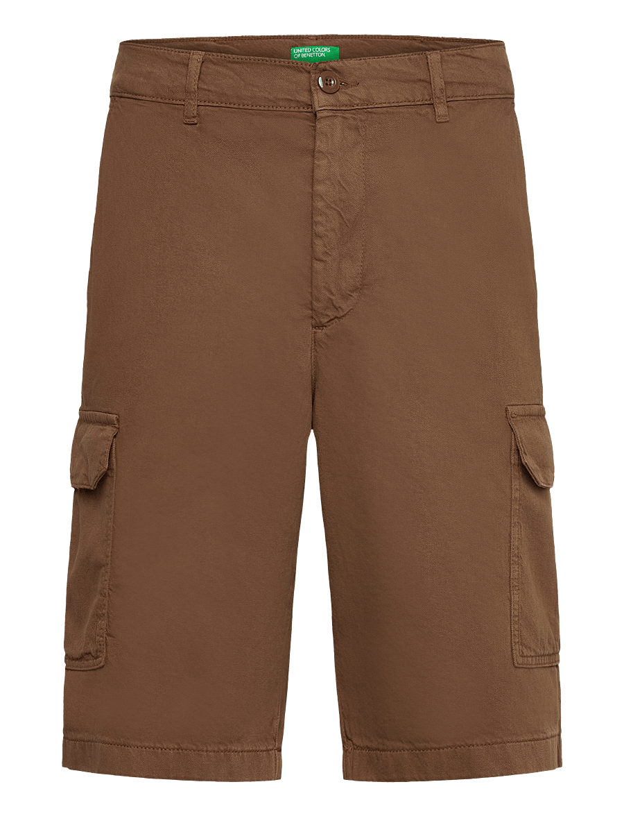 United Colors of Benetton - BERMUDA - hørshorts - brown - 0
