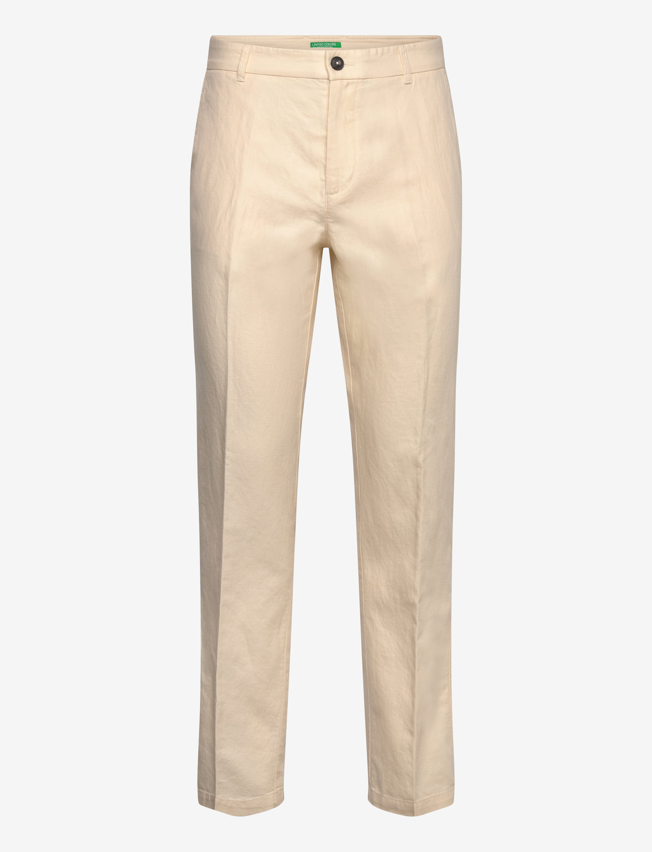 United Colors of Benetton - TROUSERS - leinenanzughosen - beige - 0