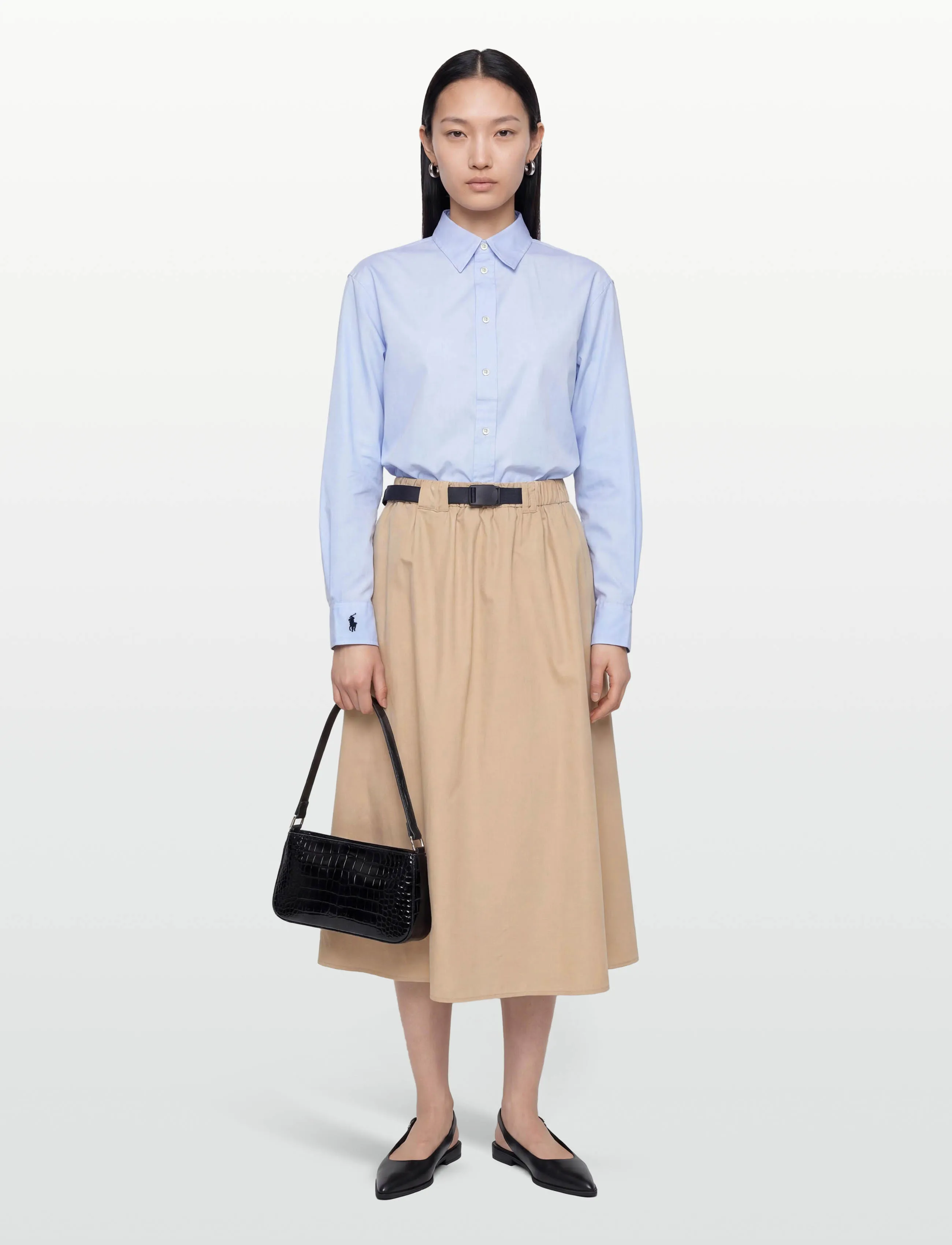 United Colors of Benetton Skirt, L, Röcke, Beige - Knee-length & Midi Frauen
