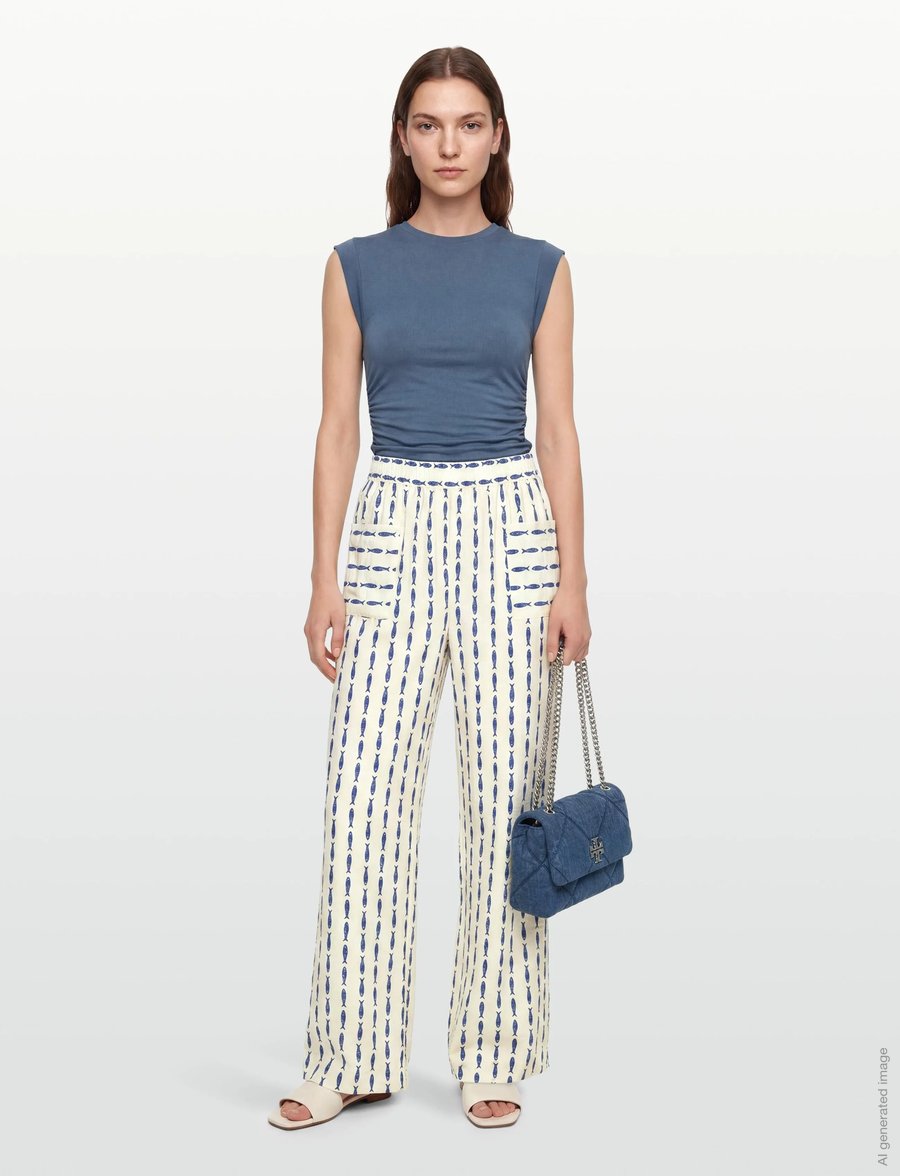United Colors of Benetton - TROUSERS - bukser med brede ben - multicolor - 0