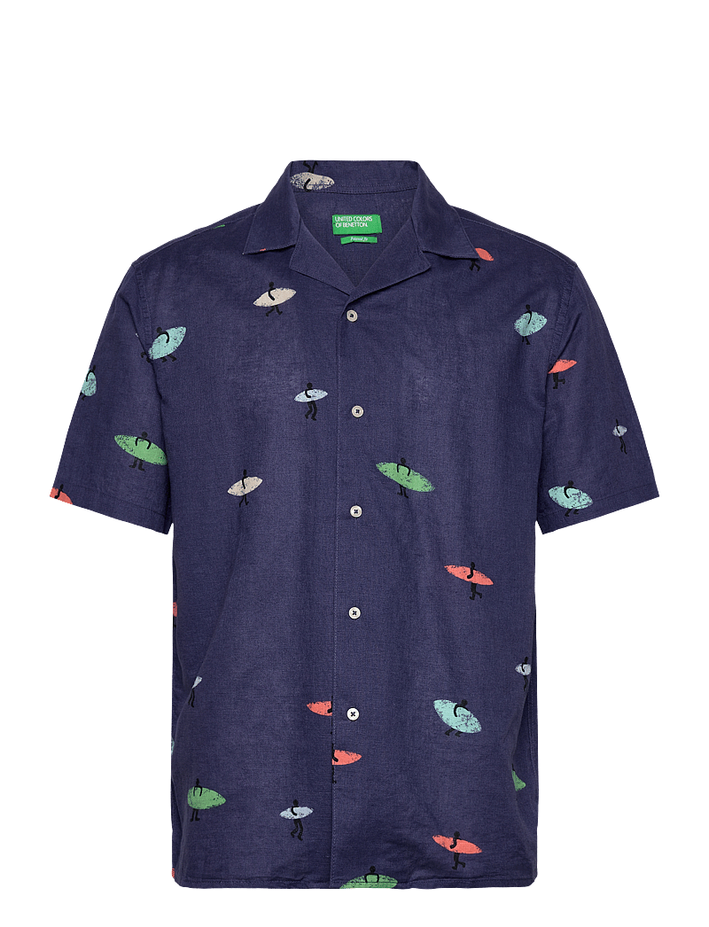 United Colors of Benetton - SHIRT - hørskjorter - blue - 0