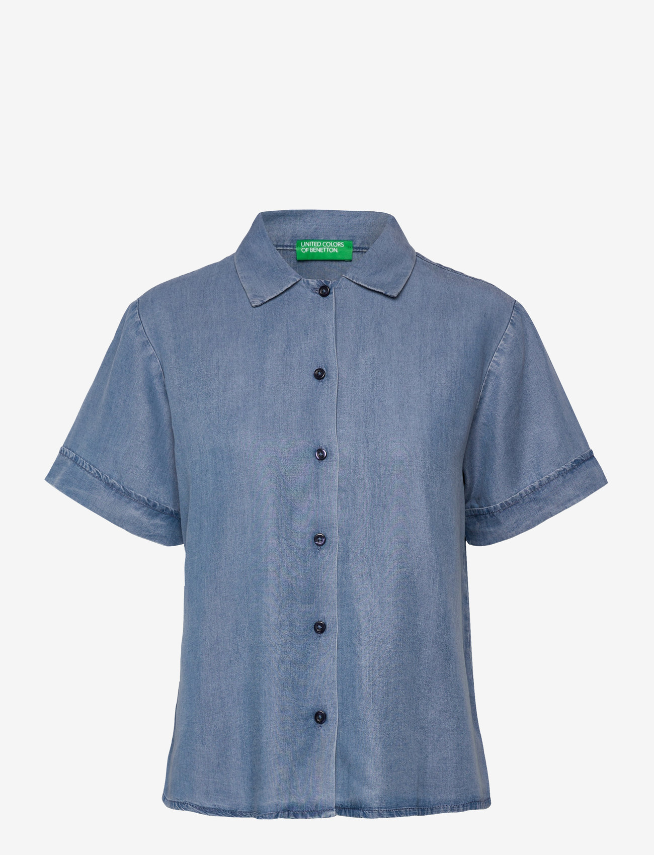 United Colors of Benetton - SHIRT - kurzärmlige hemden - blue - 0