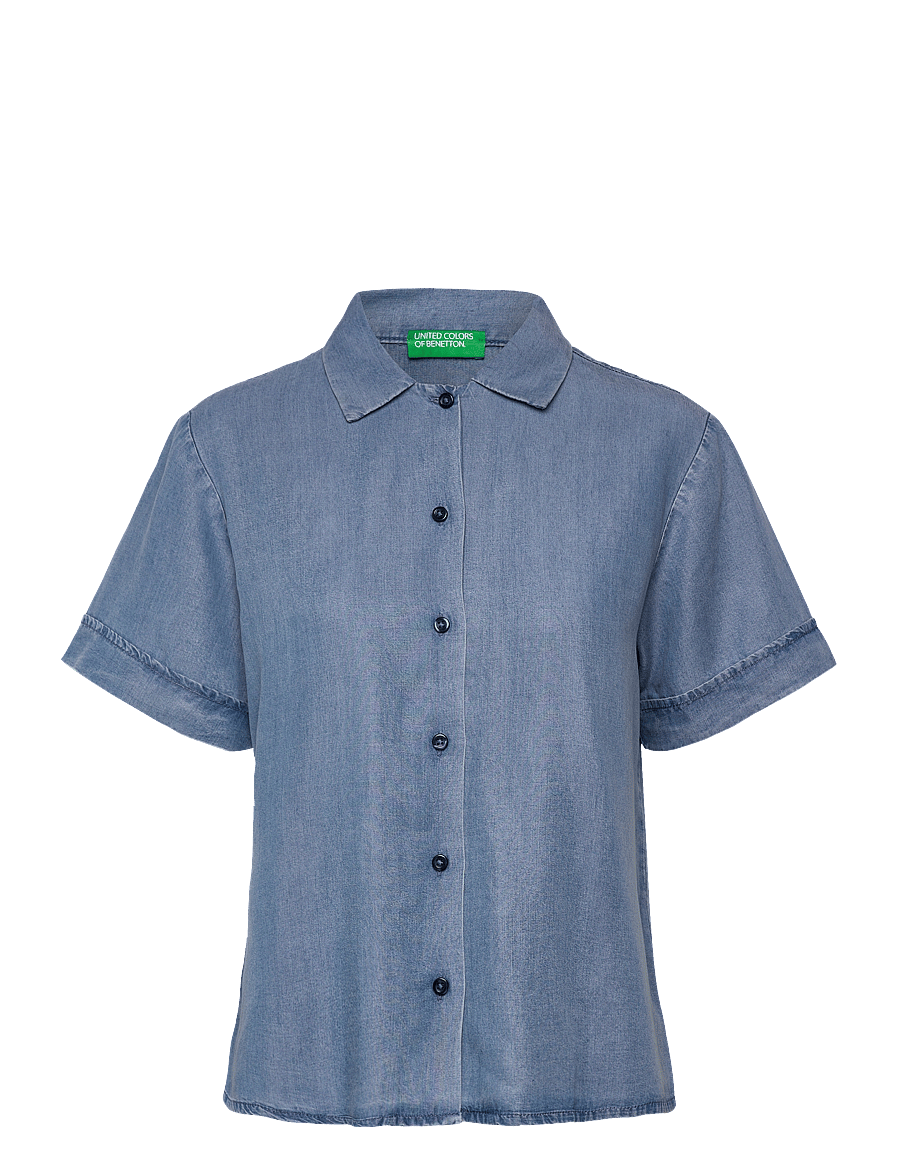 United Colors of Benetton - SHIRT - chemises à manches courtes - blue - 0