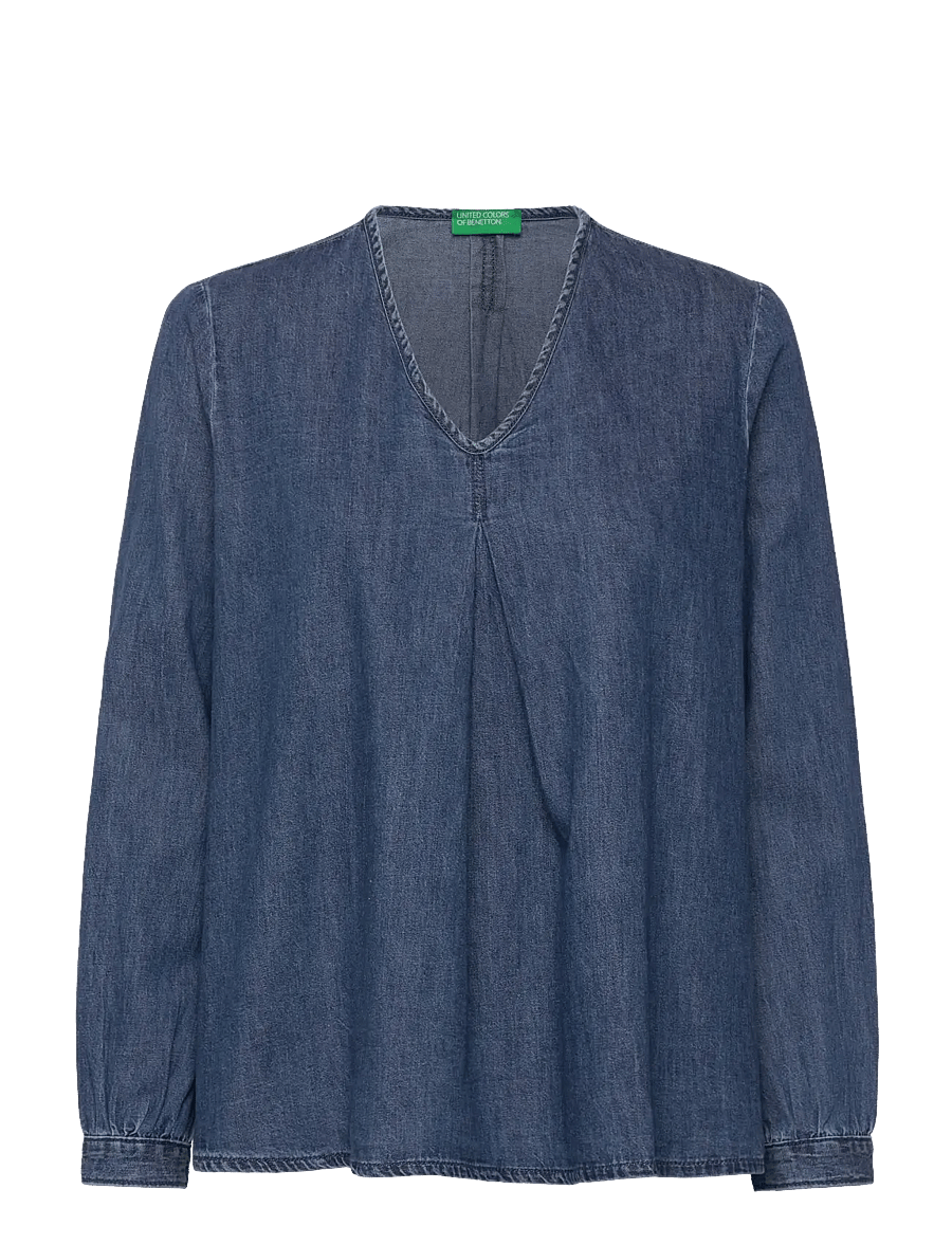 United Colors of Benetton - BLOUSE - langærmede bluser - blue - 0