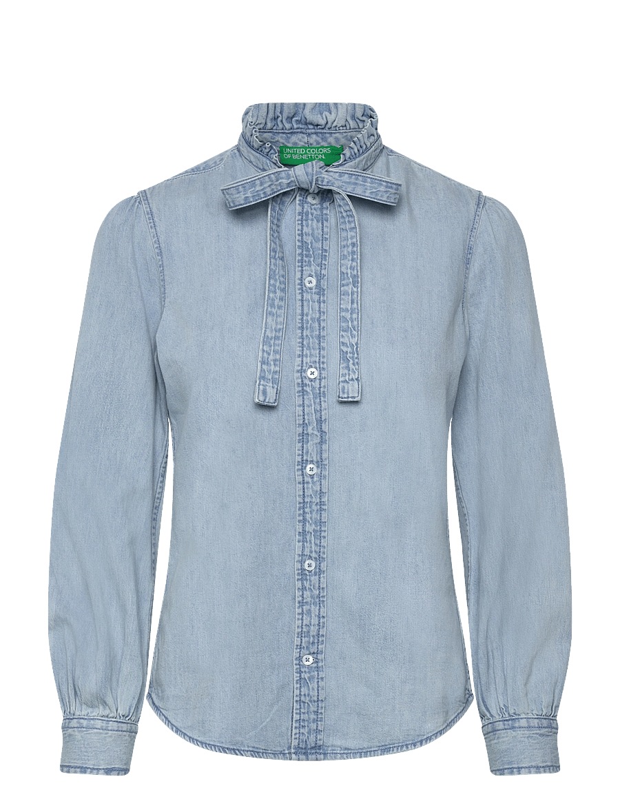 United Colors of Benetton - SHIRT - chemises en jeans - blue - 0