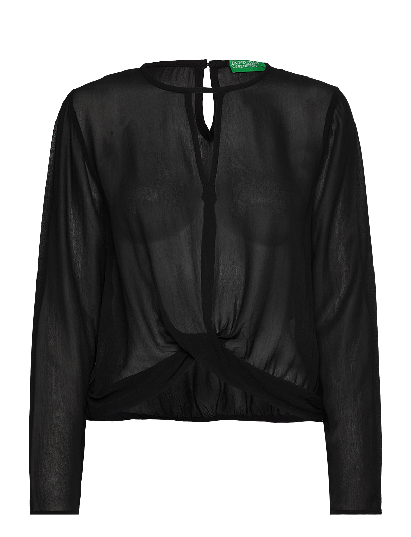United Colors of Benetton - BLOUSE - langärmlige blusen - black - 0