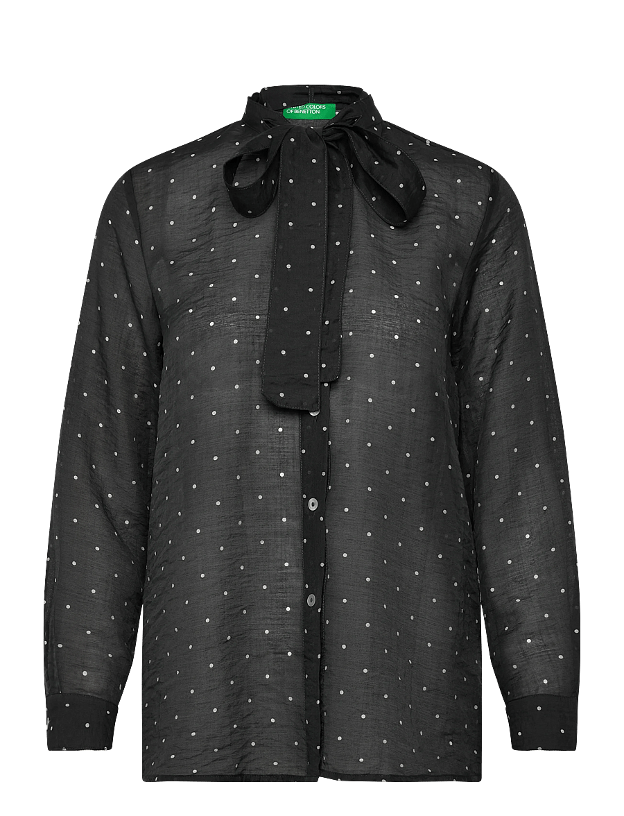 United Colors of Benetton - SHIRT - long sleeved blouses - black - 1