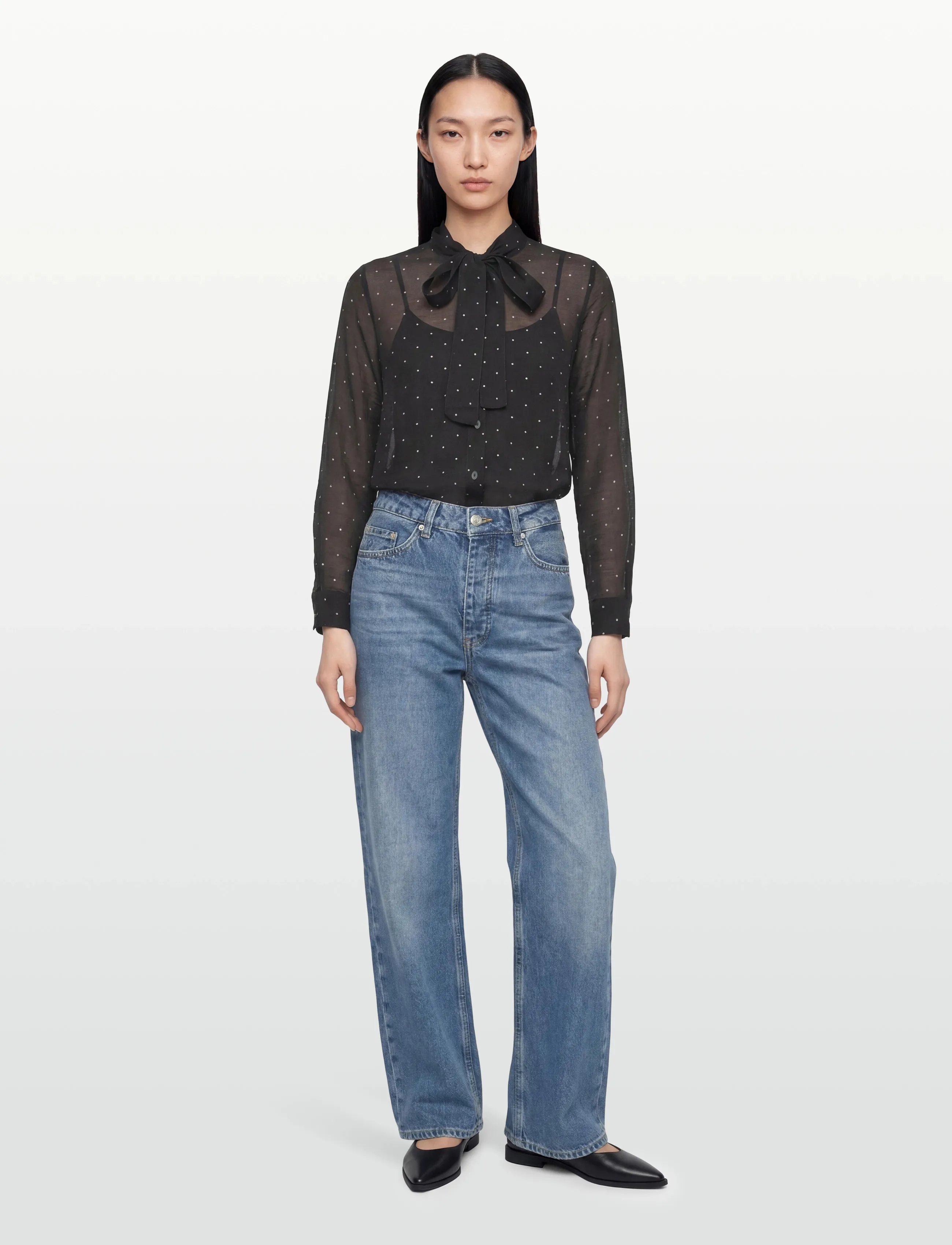 United Colors of Benetton Shirt, M, Black, Bluser > Langærmede, Dame