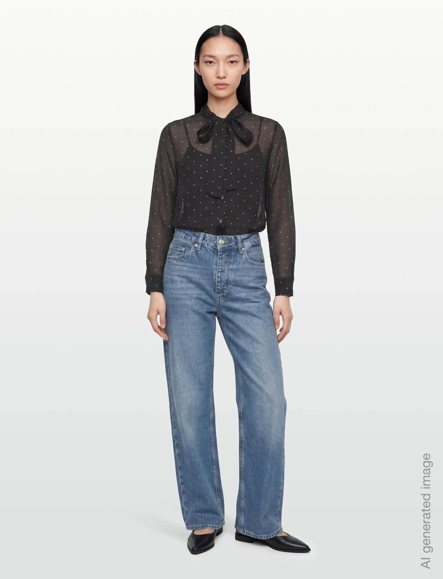 United Colors of Benetton - SHIRT - long sleeved blouses - black - 0