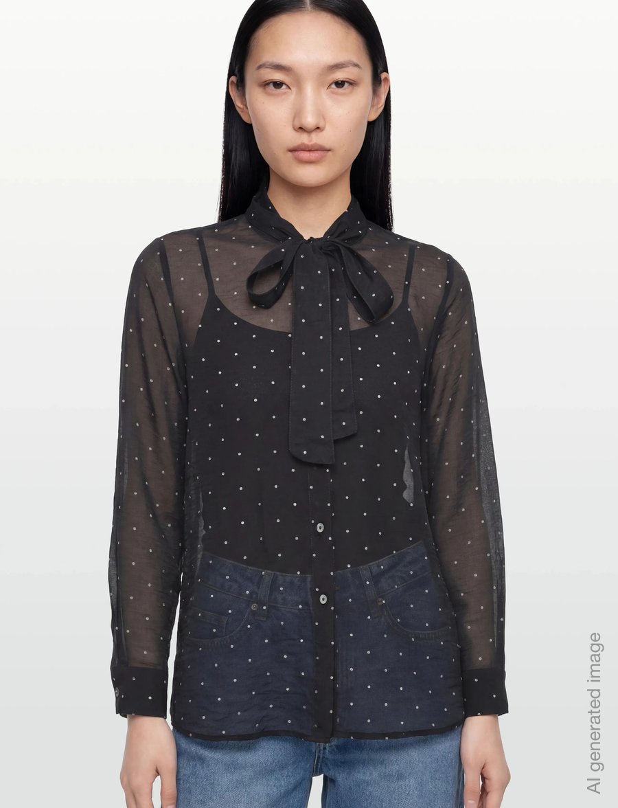 United Colors of Benetton - SHIRT - long sleeved blouses - black - 3